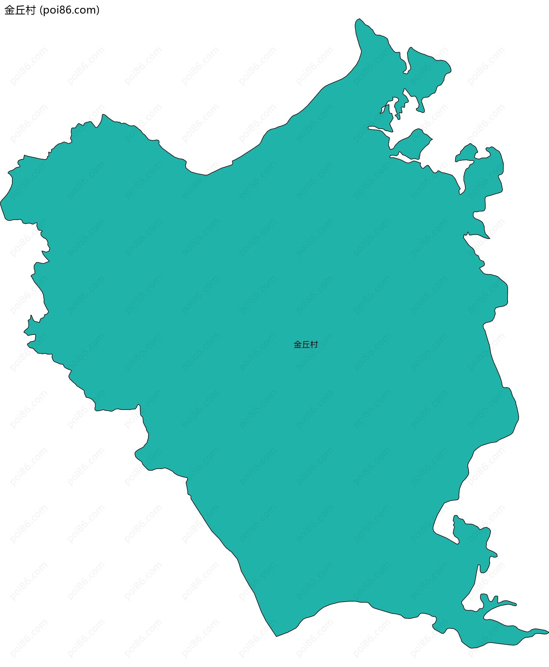 金丘村边界地图