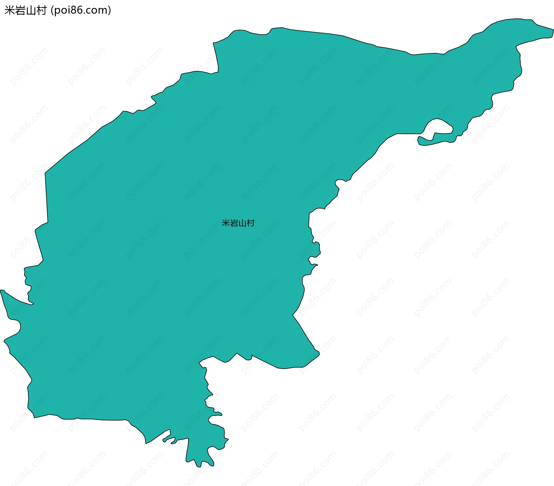 米岩山村边界地图