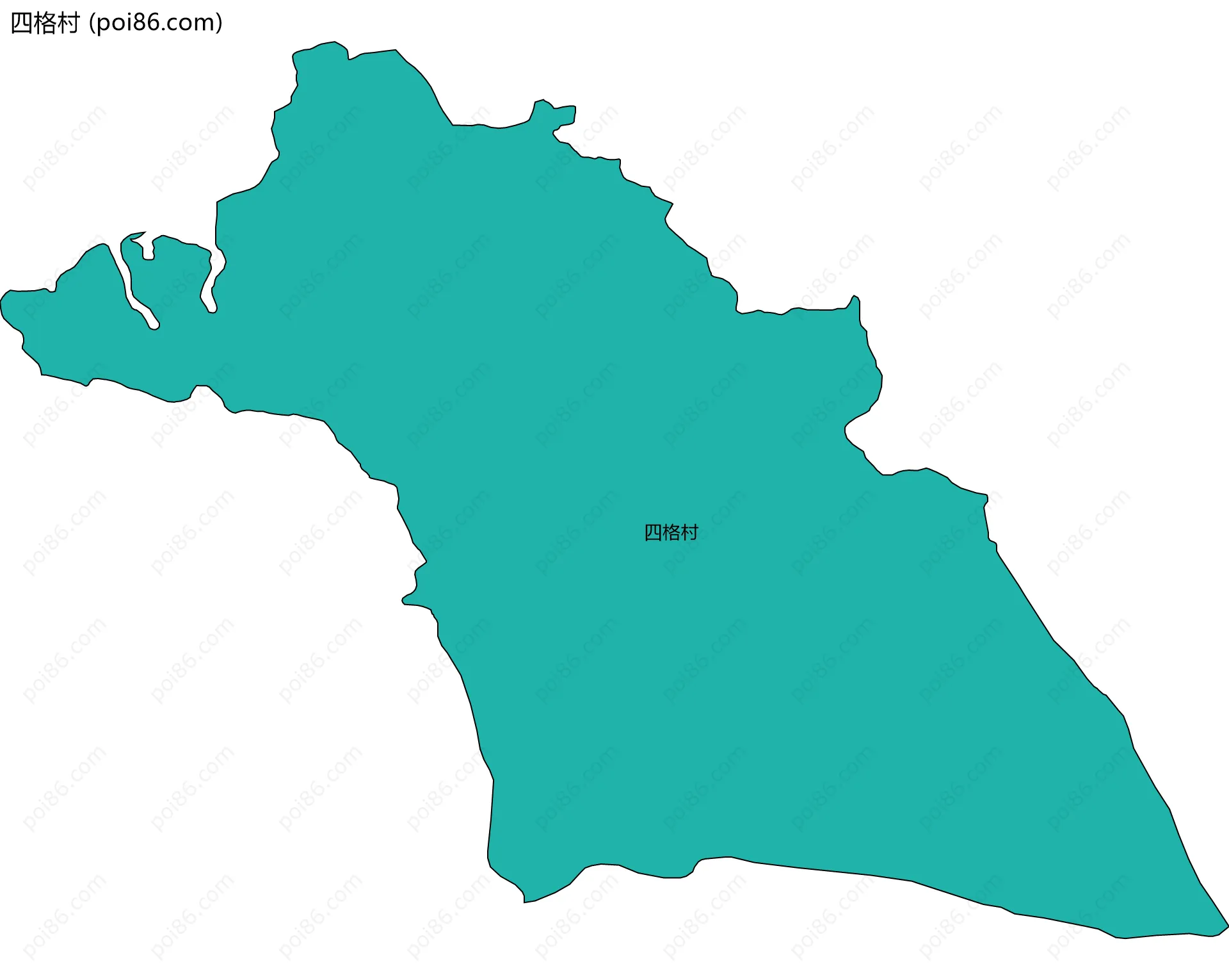 四格村边界地图