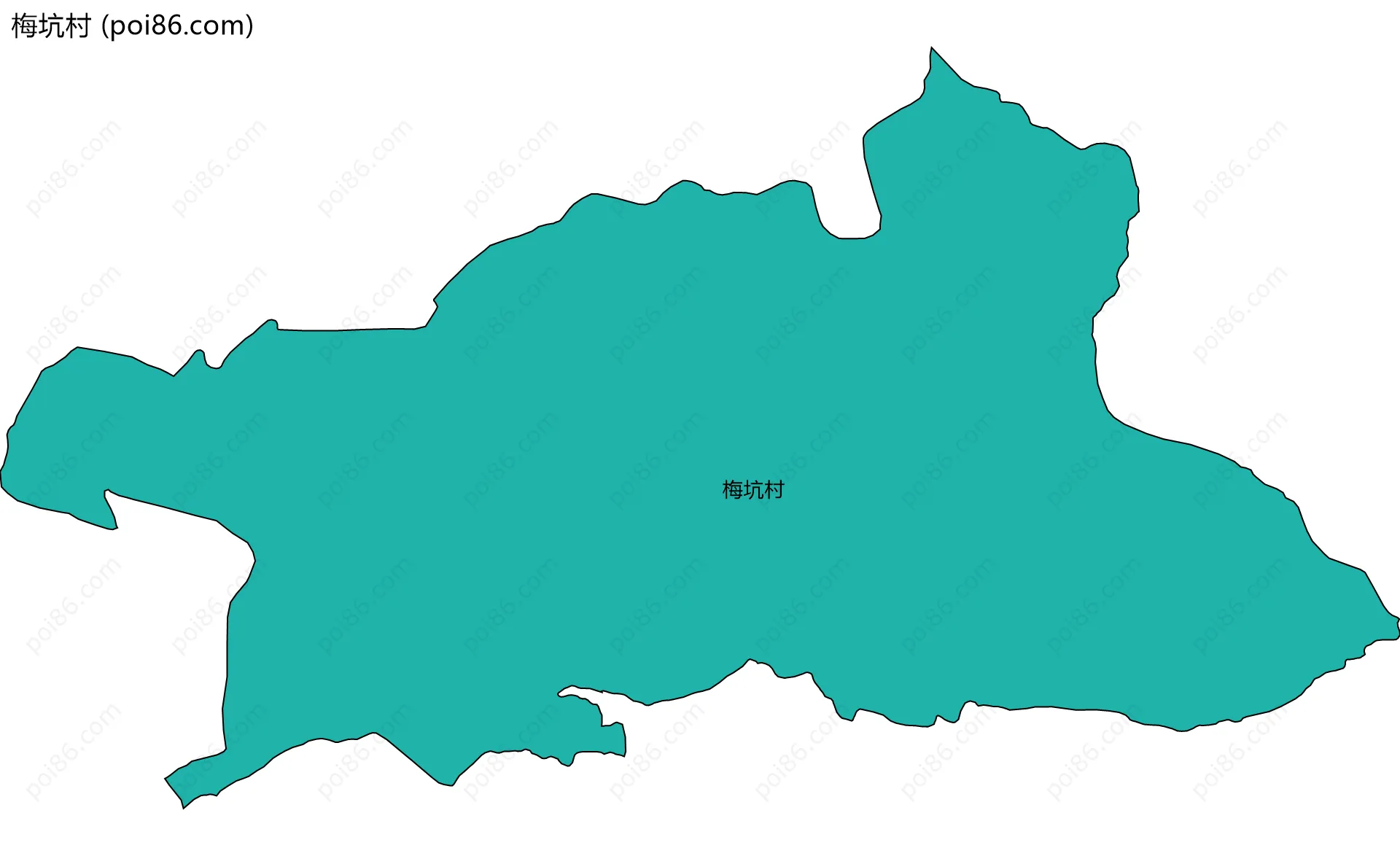 梅坑村边界地图