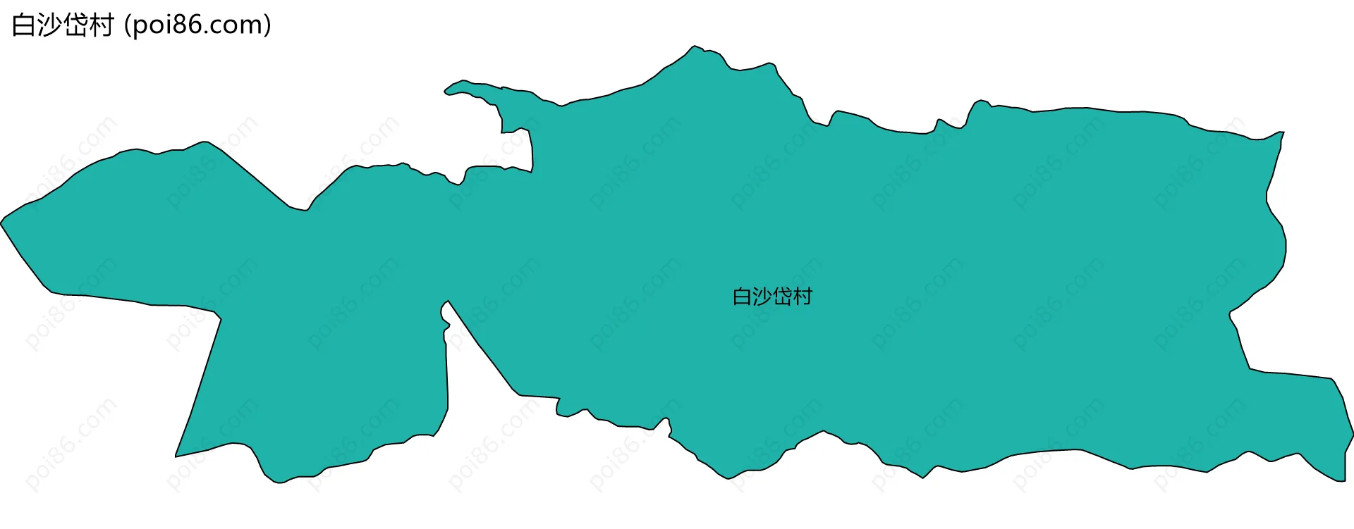 白沙岱村边界地图