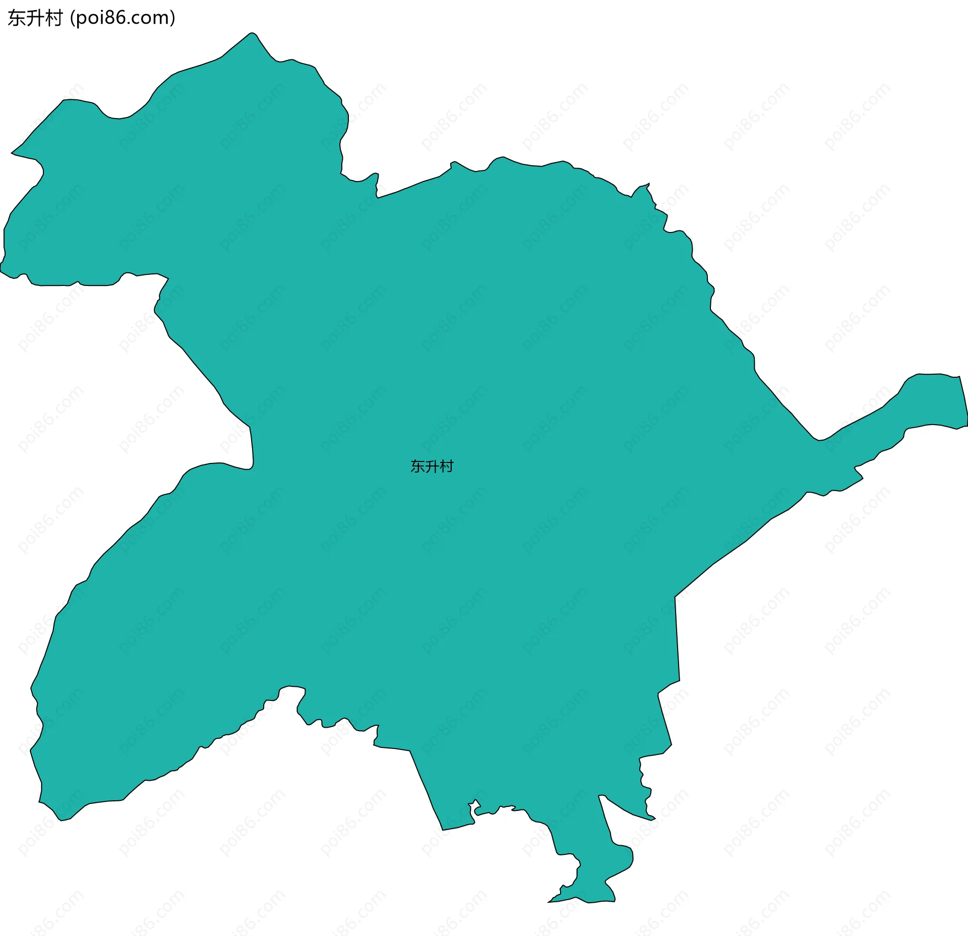 东升村边界地图