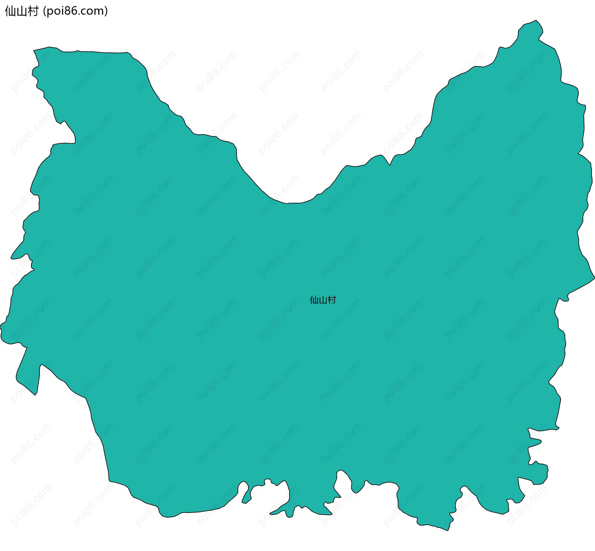 仙山村边界地图