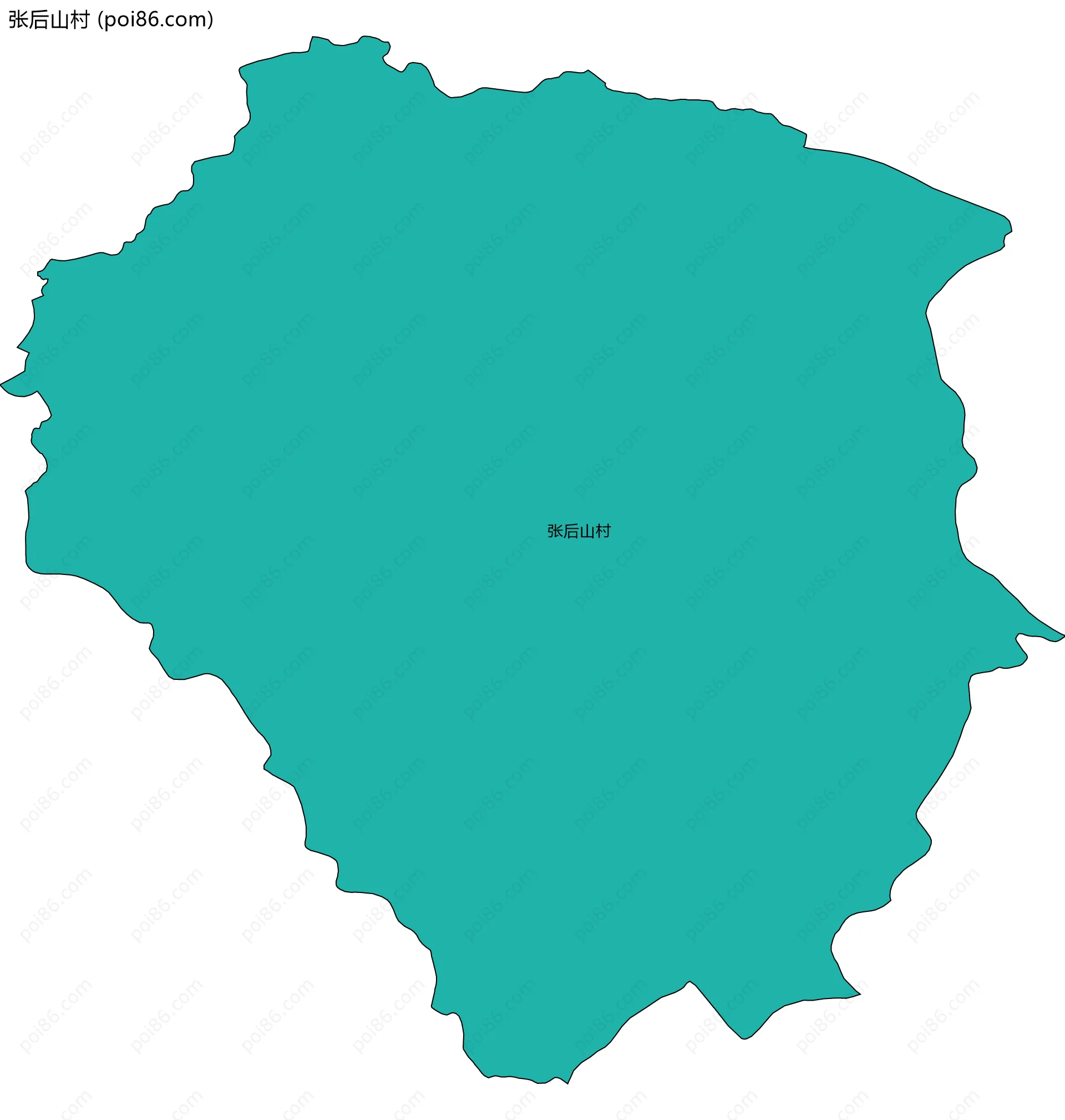 张后山村边界地图