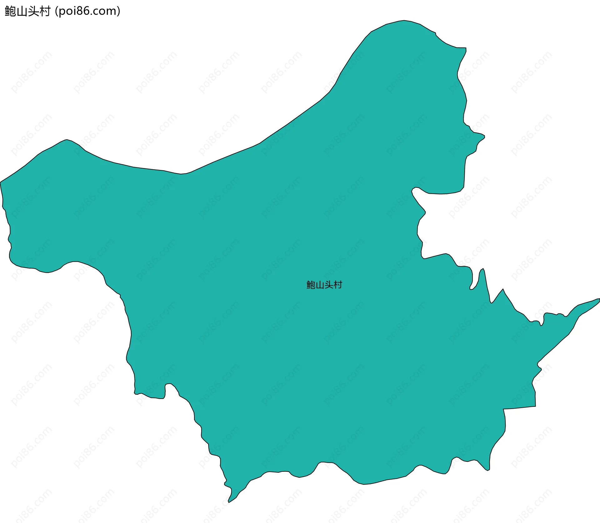 鲍山头村边界地图