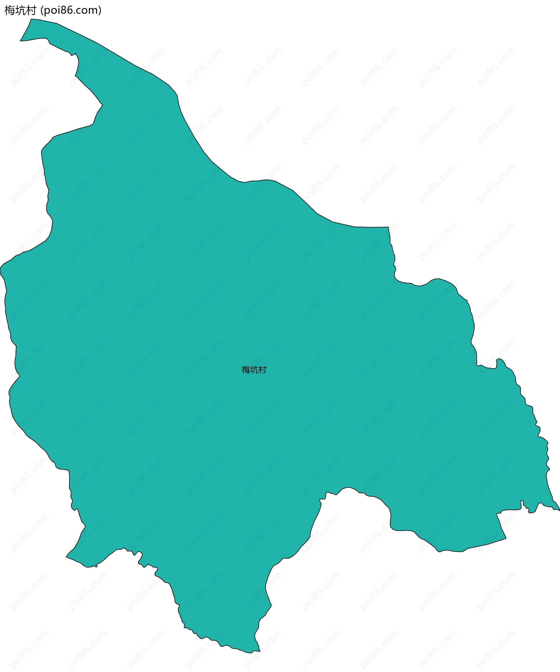 梅坑村边界地图