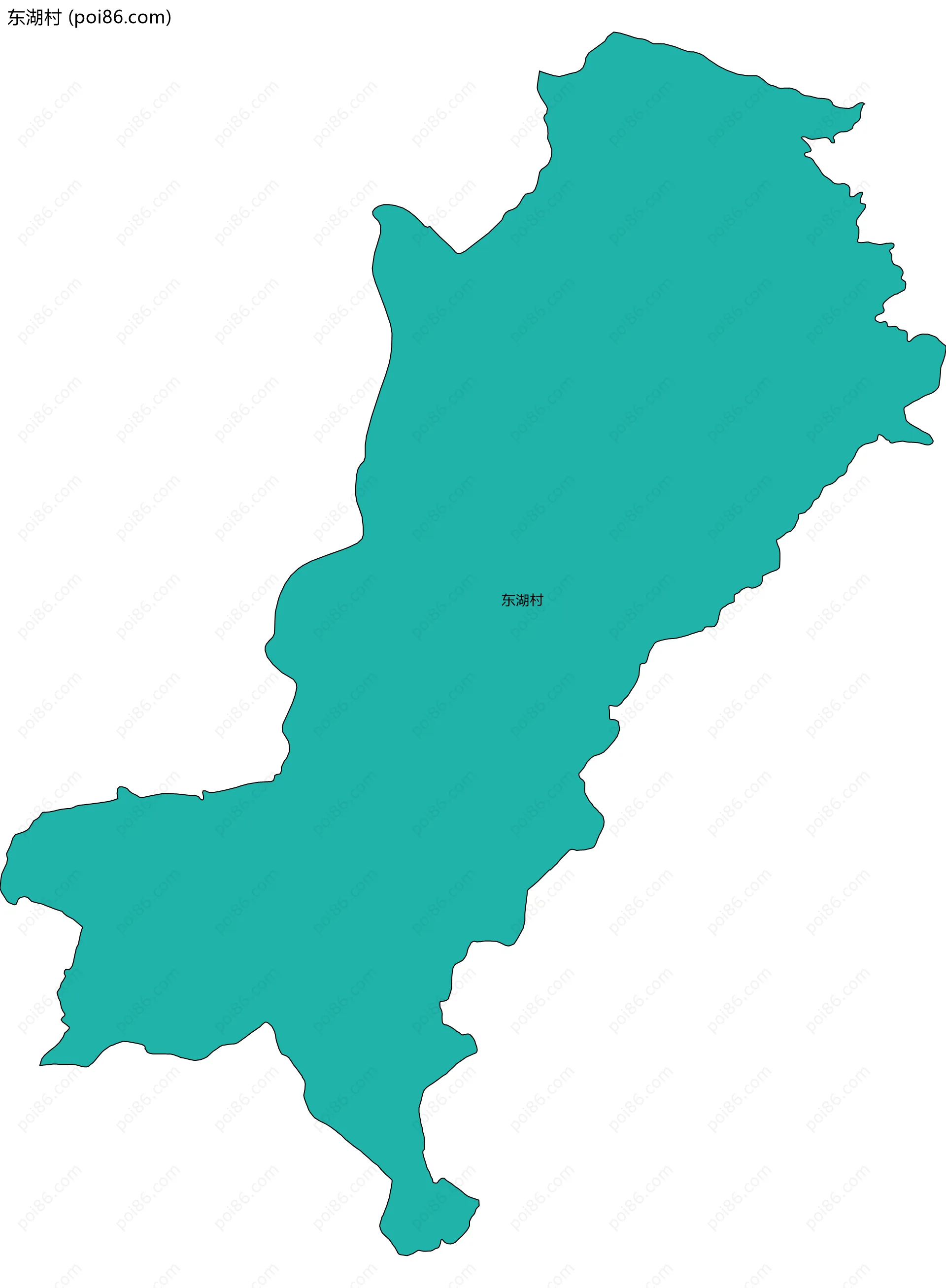 东湖村边界地图