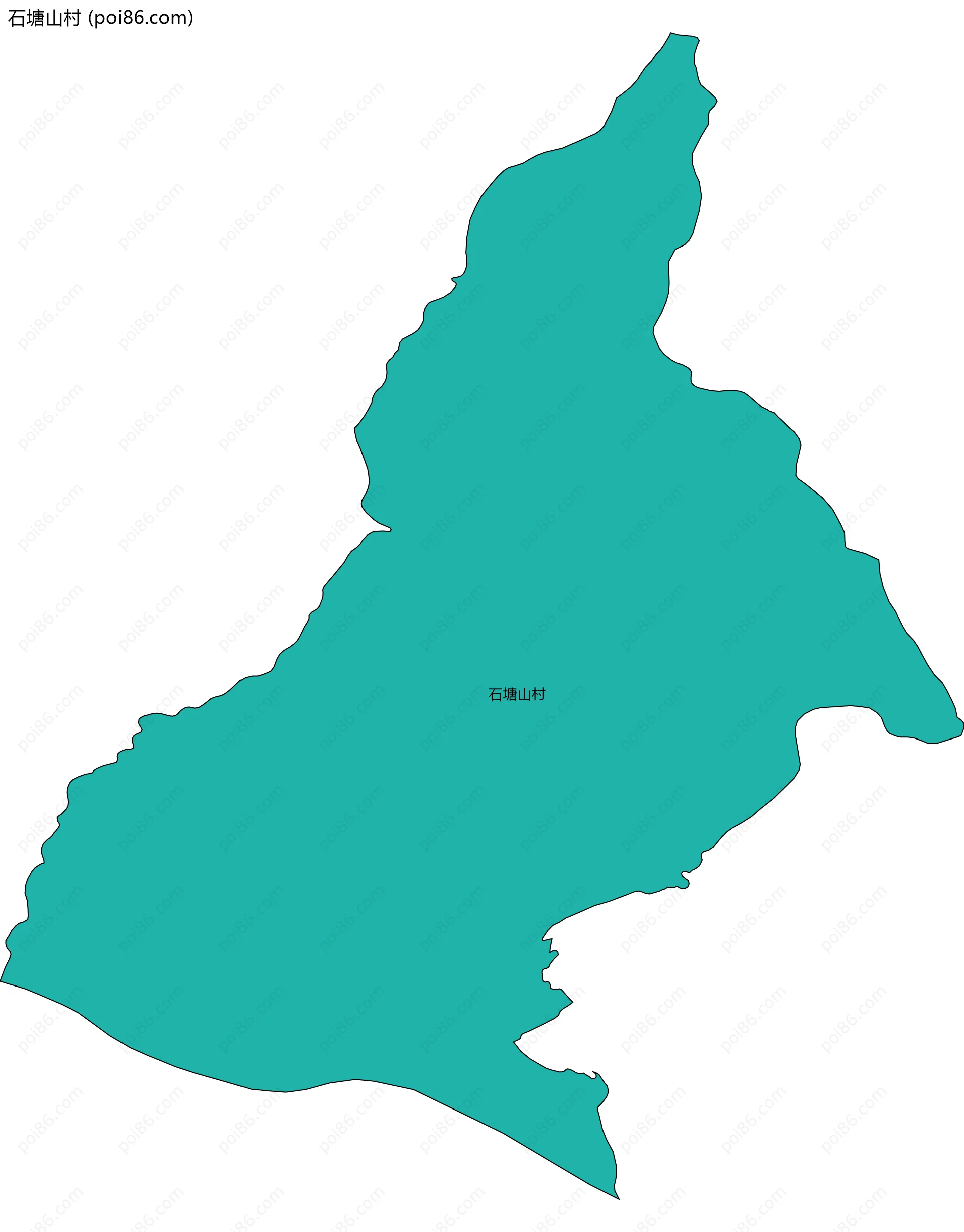 石塘山村边界地图