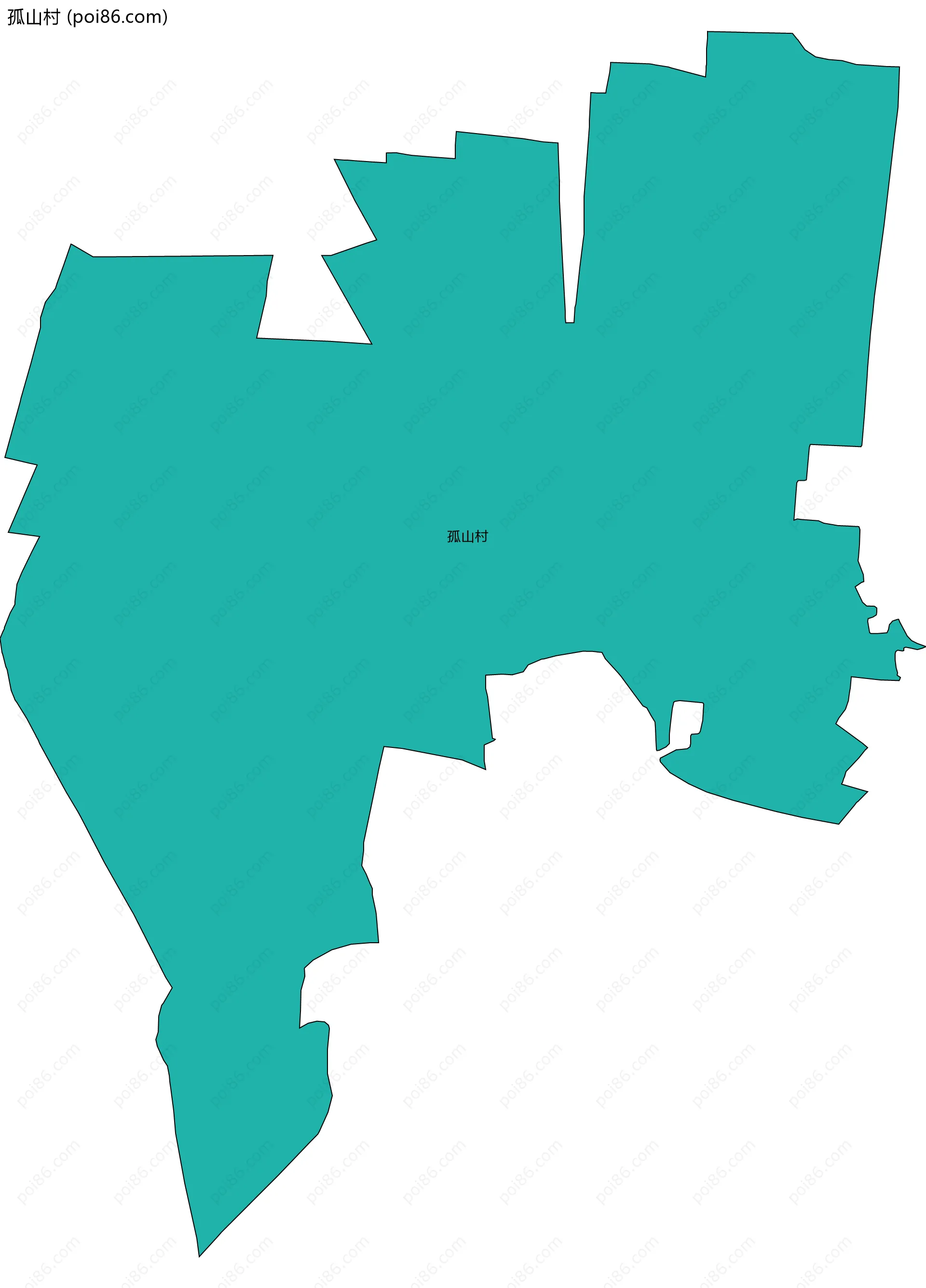 孤山村边界地图
