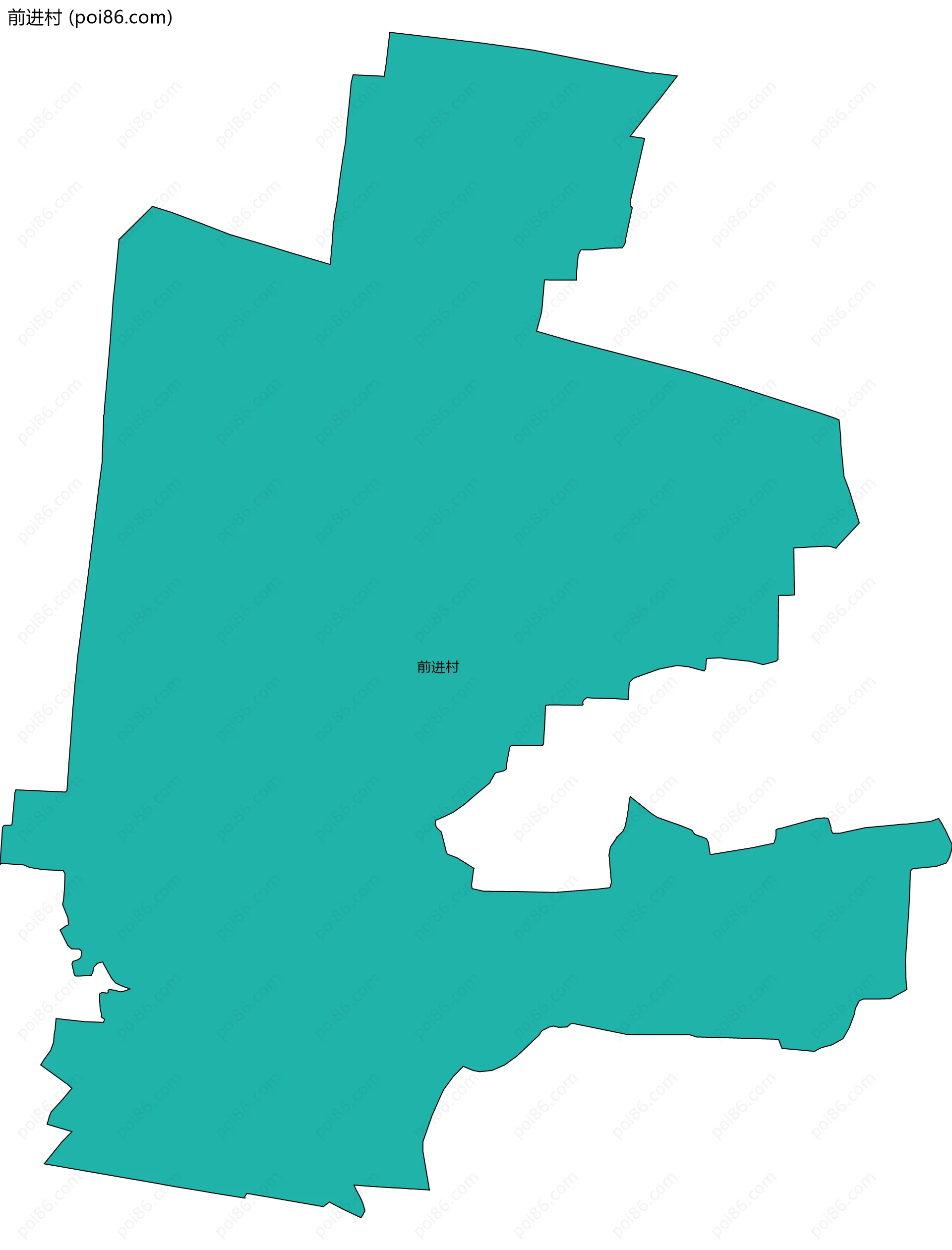 前进村边界地图