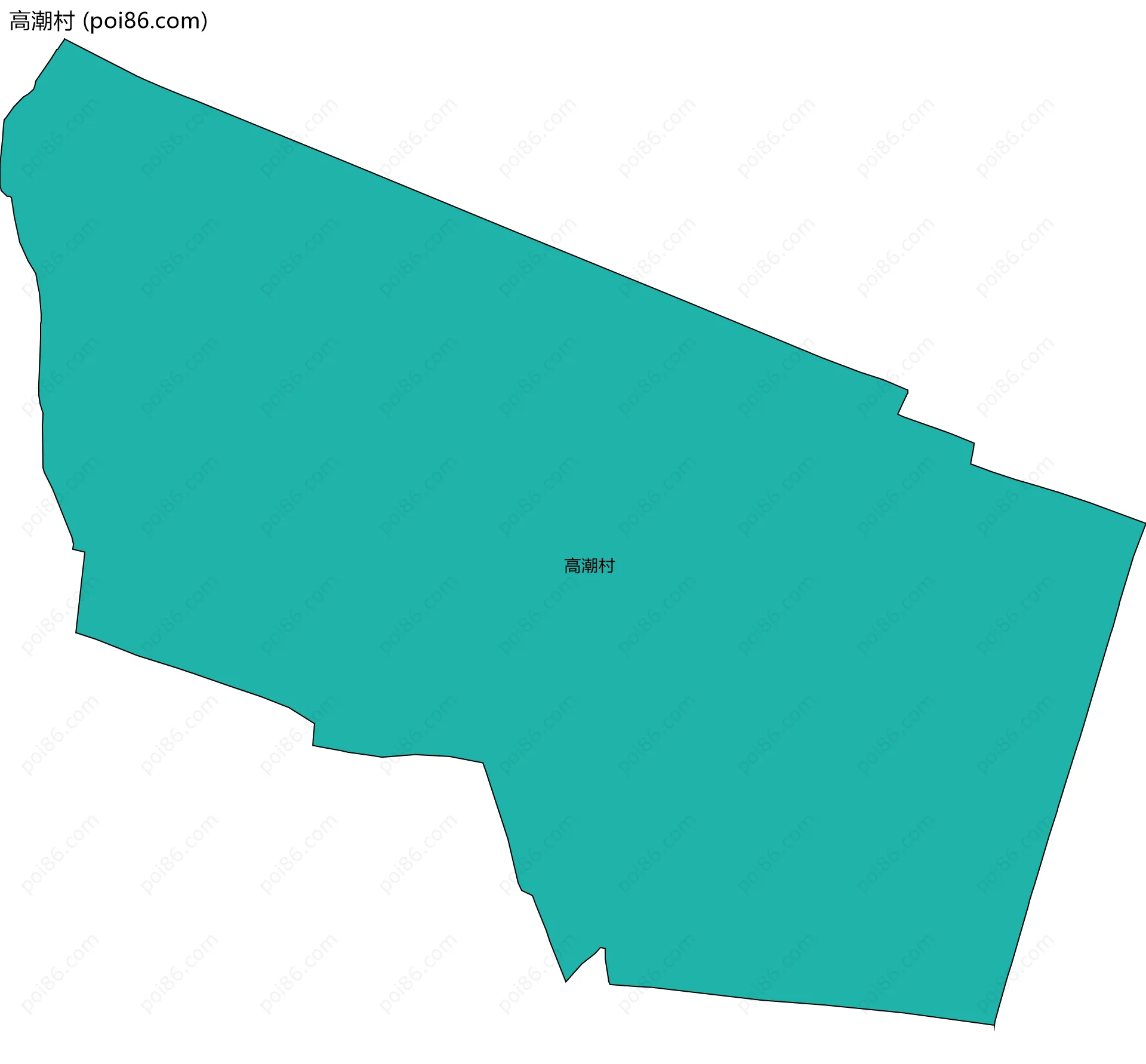 高潮村边界地图