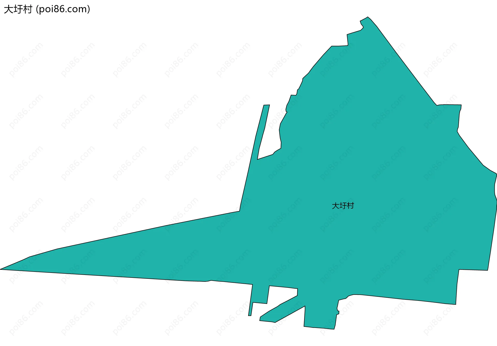 大圩村边界地图