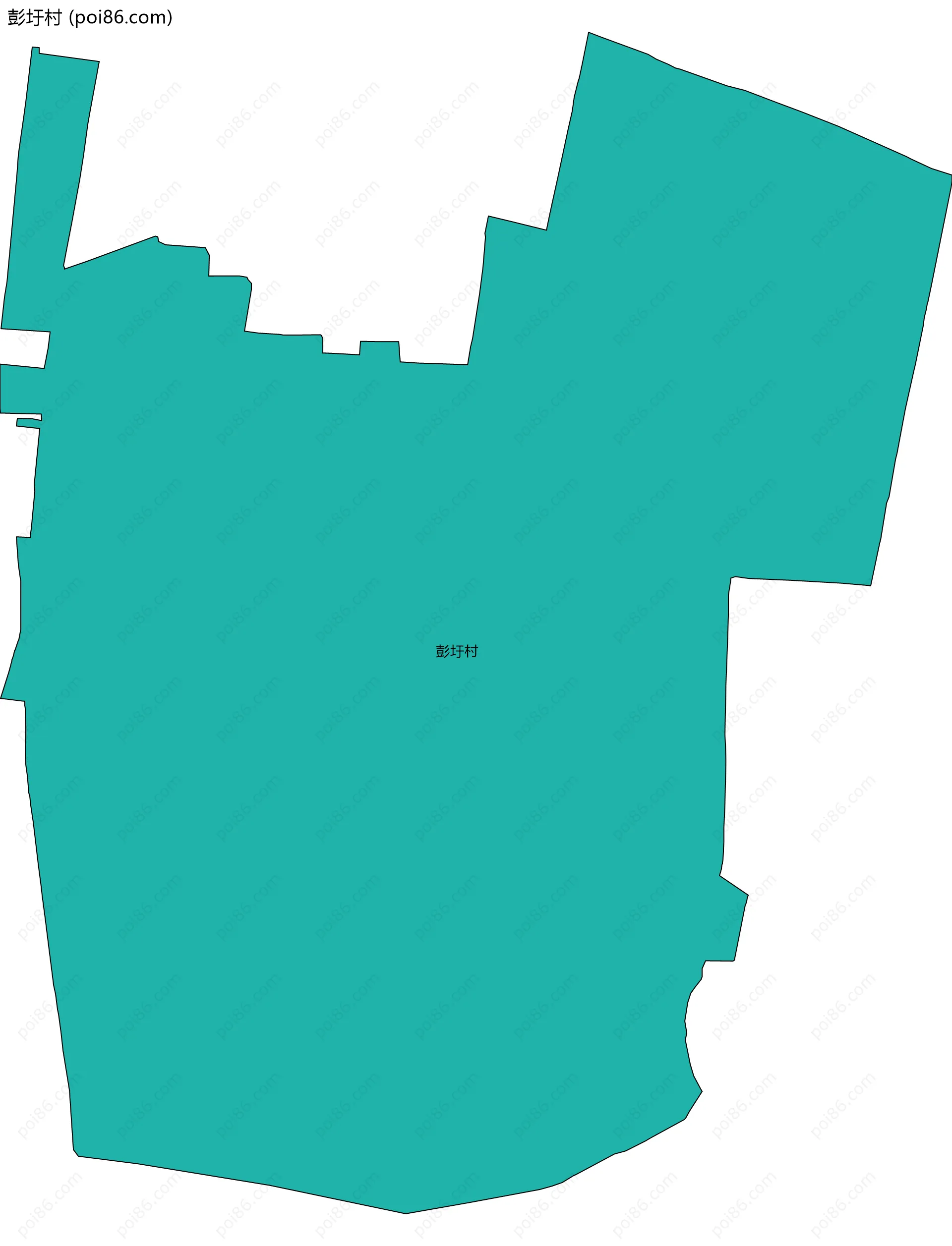 彭圩村边界地图