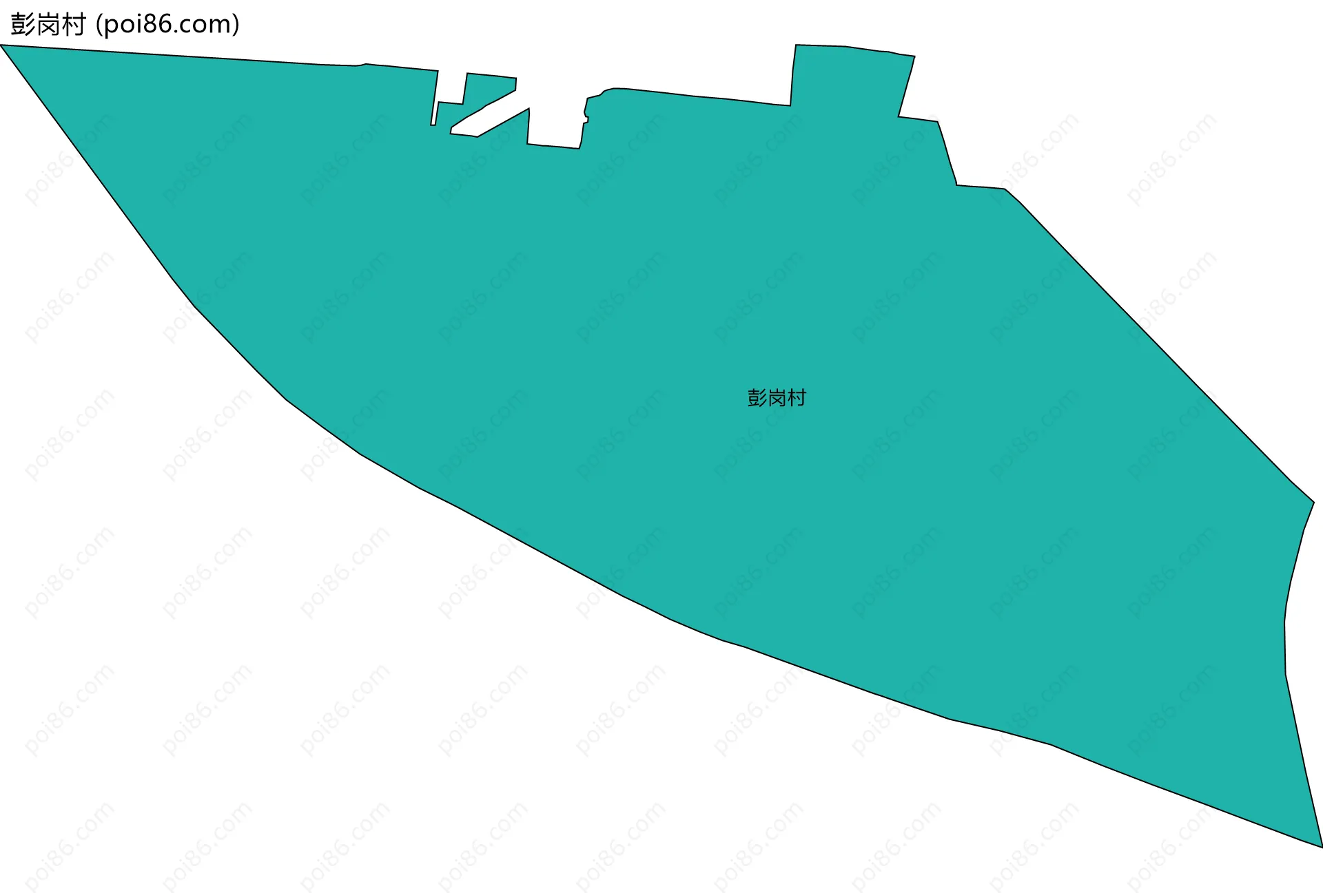彭岗村边界地图