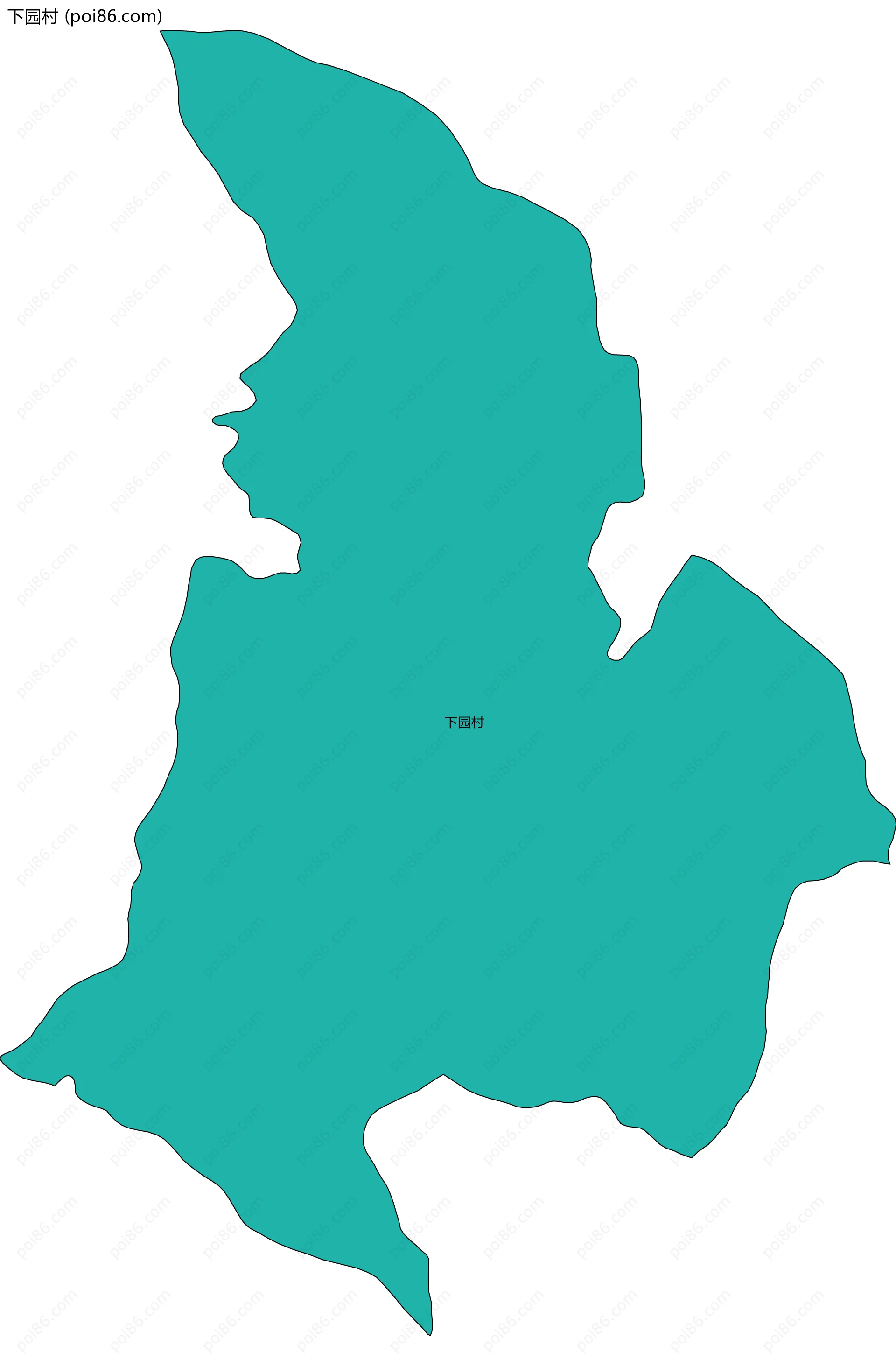 下园村边界地图