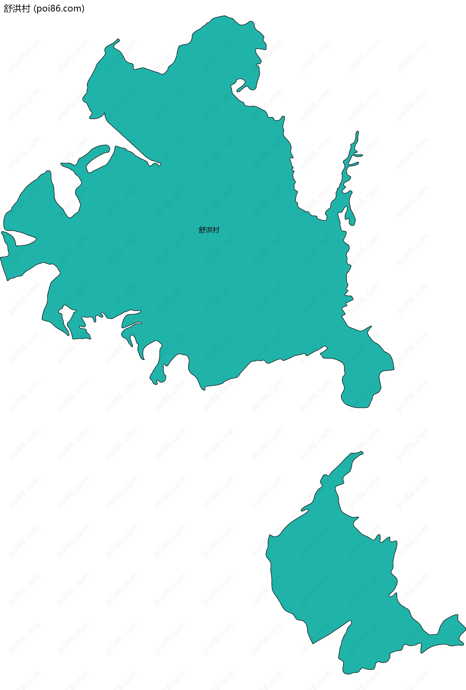 舒洪村边界地图