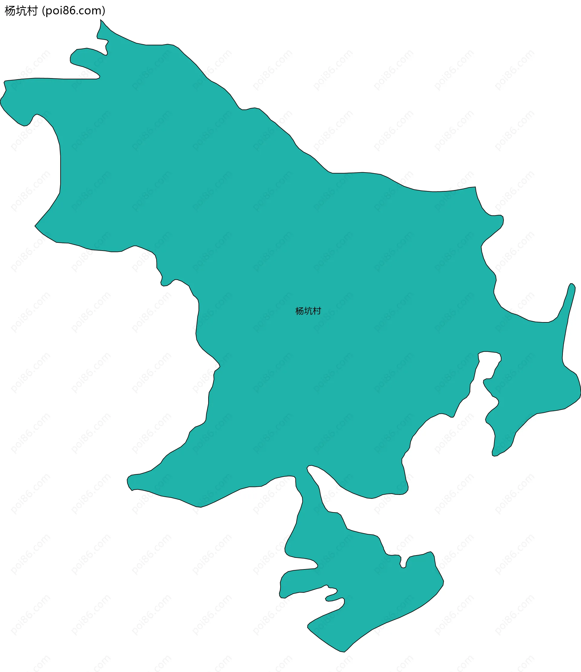 杨坑村边界地图