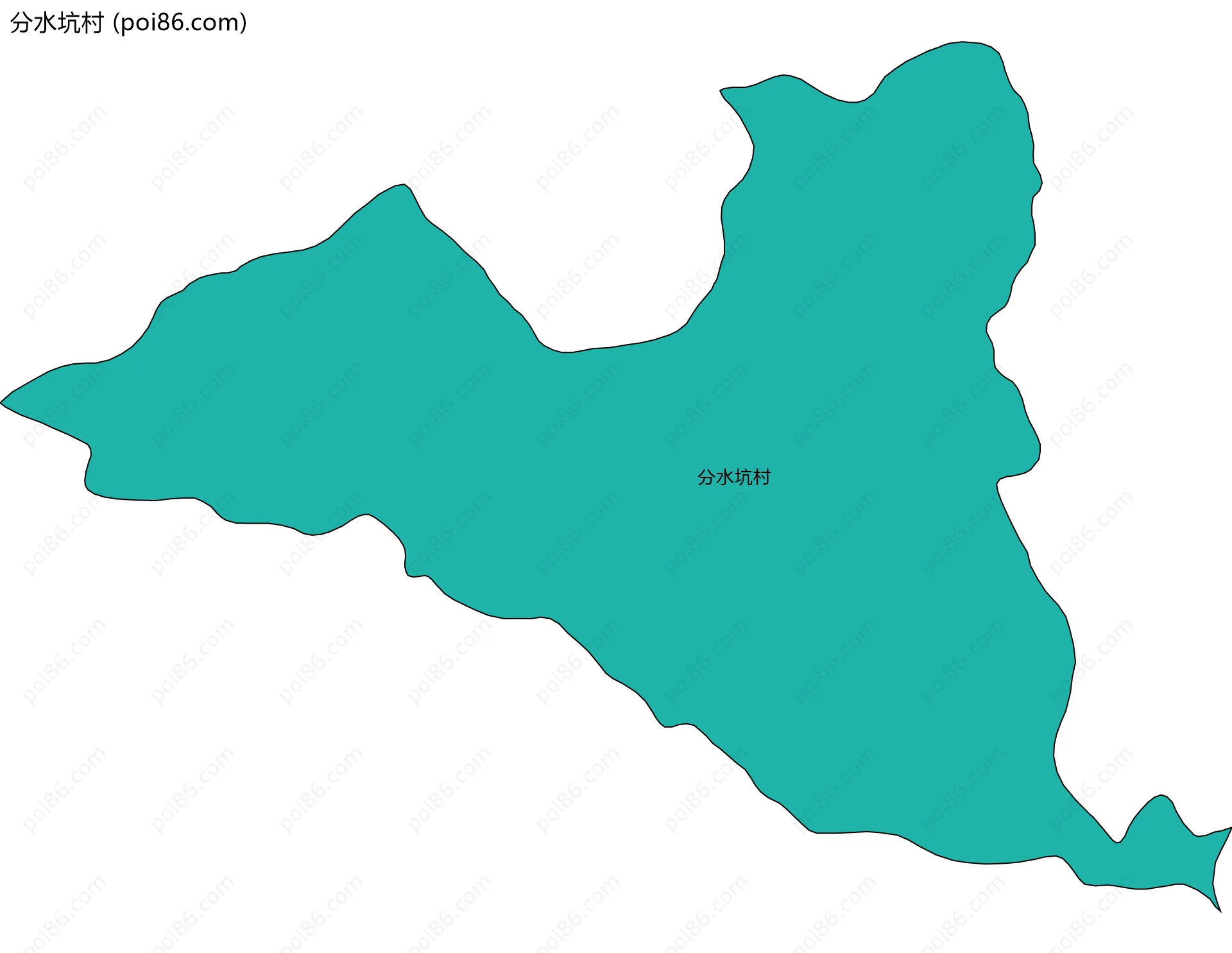 分水坑村边界地图