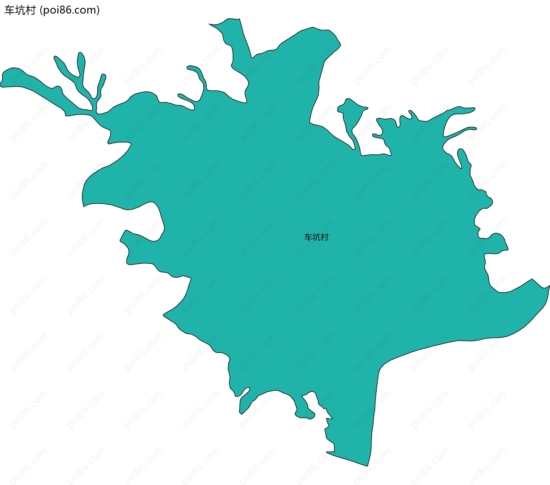 车坑村边界地图