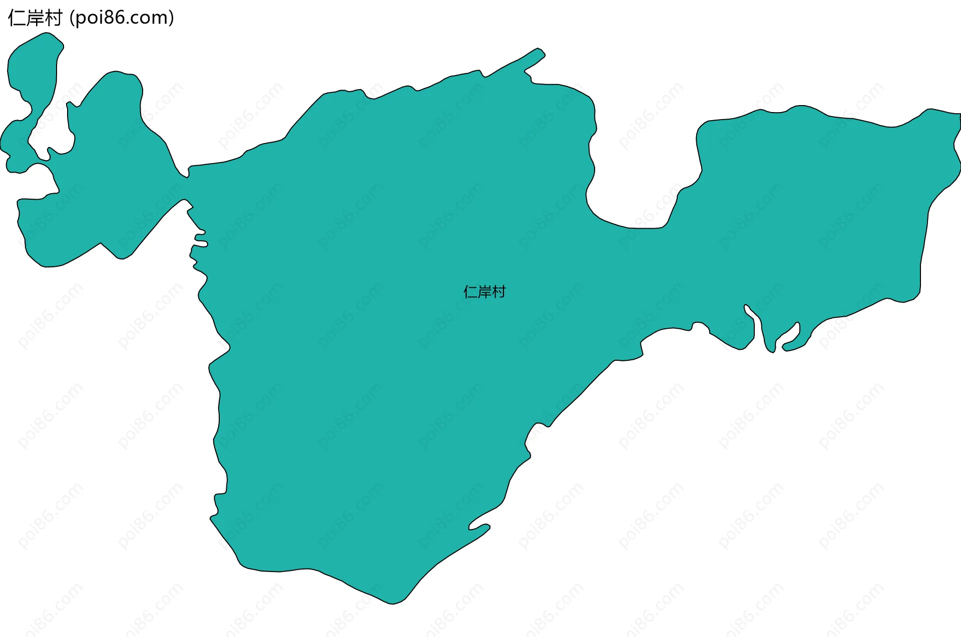 仁岸村边界地图