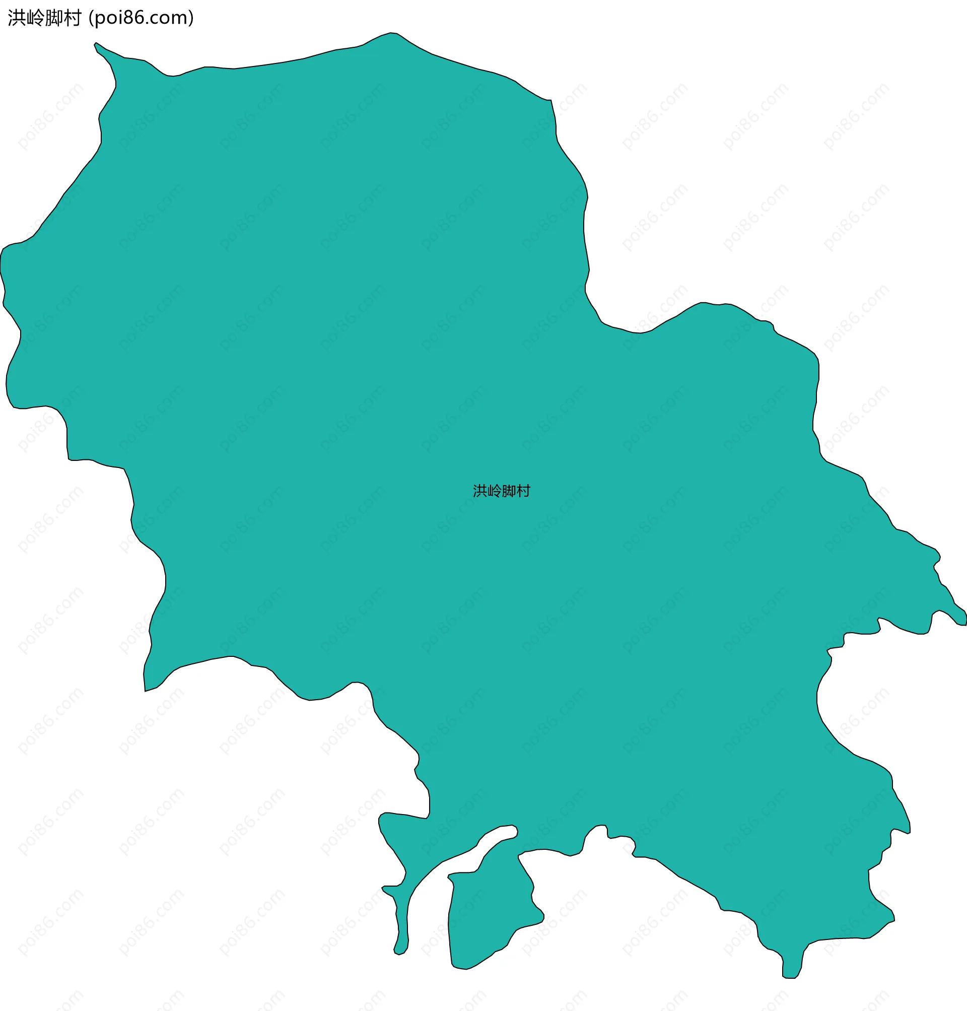 洪岭脚村边界地图