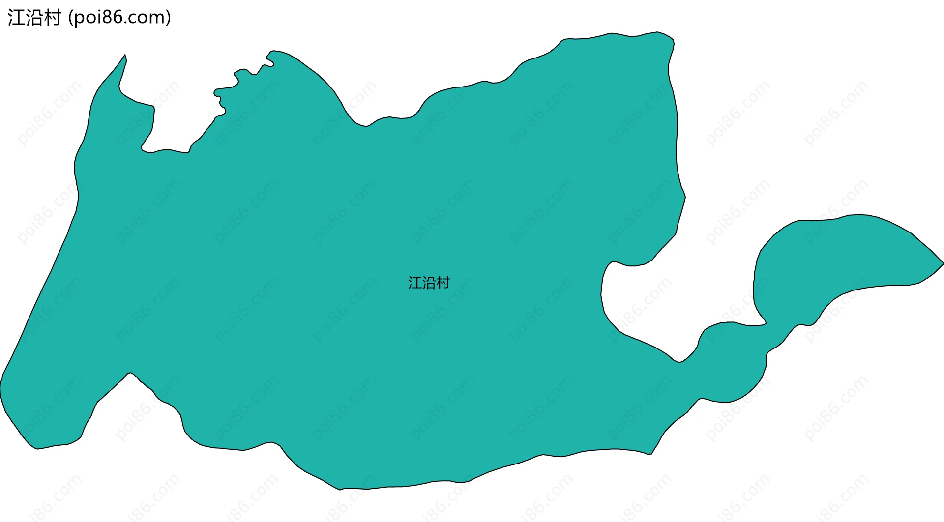 江沿村边界地图