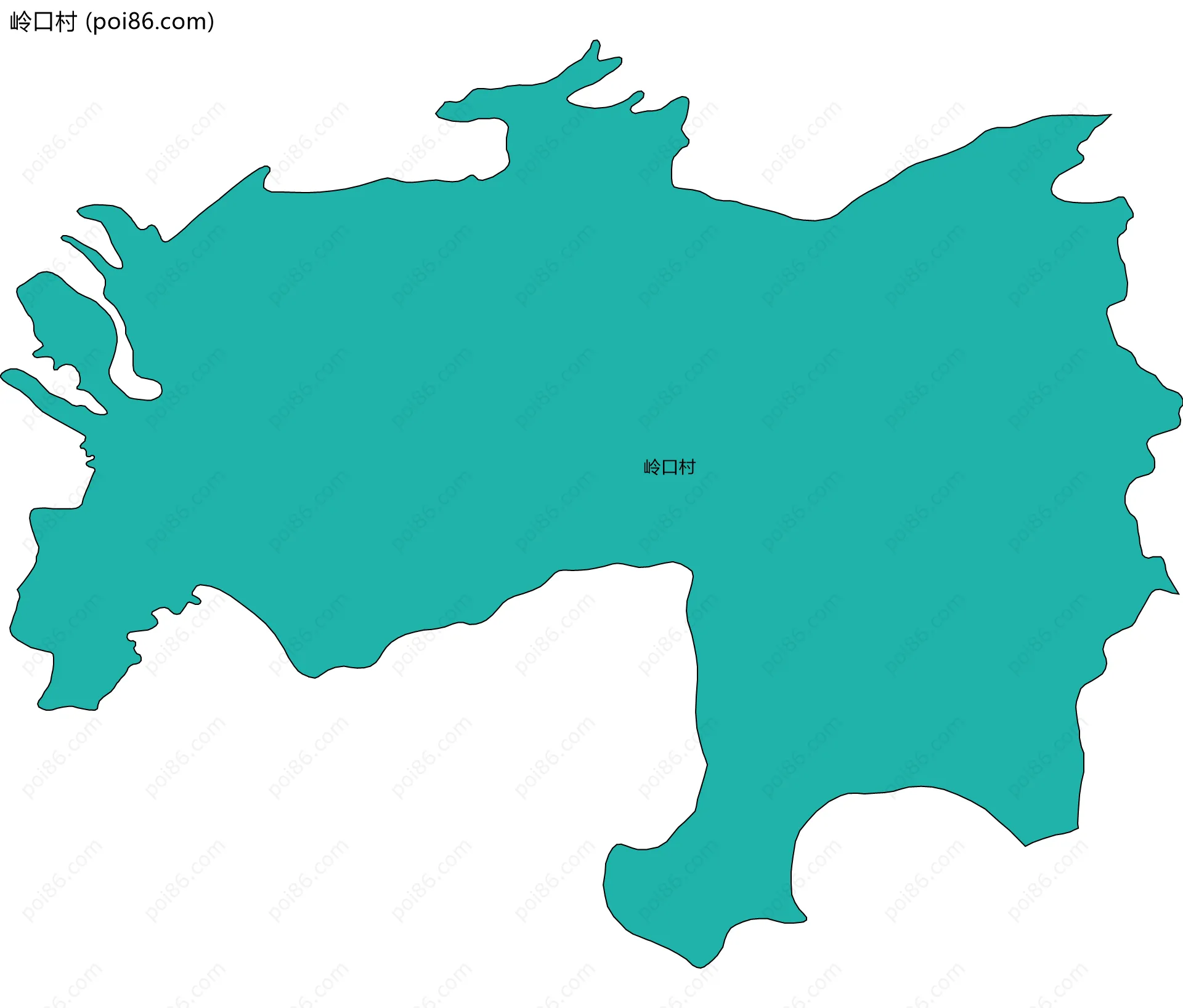 岭口村边界地图