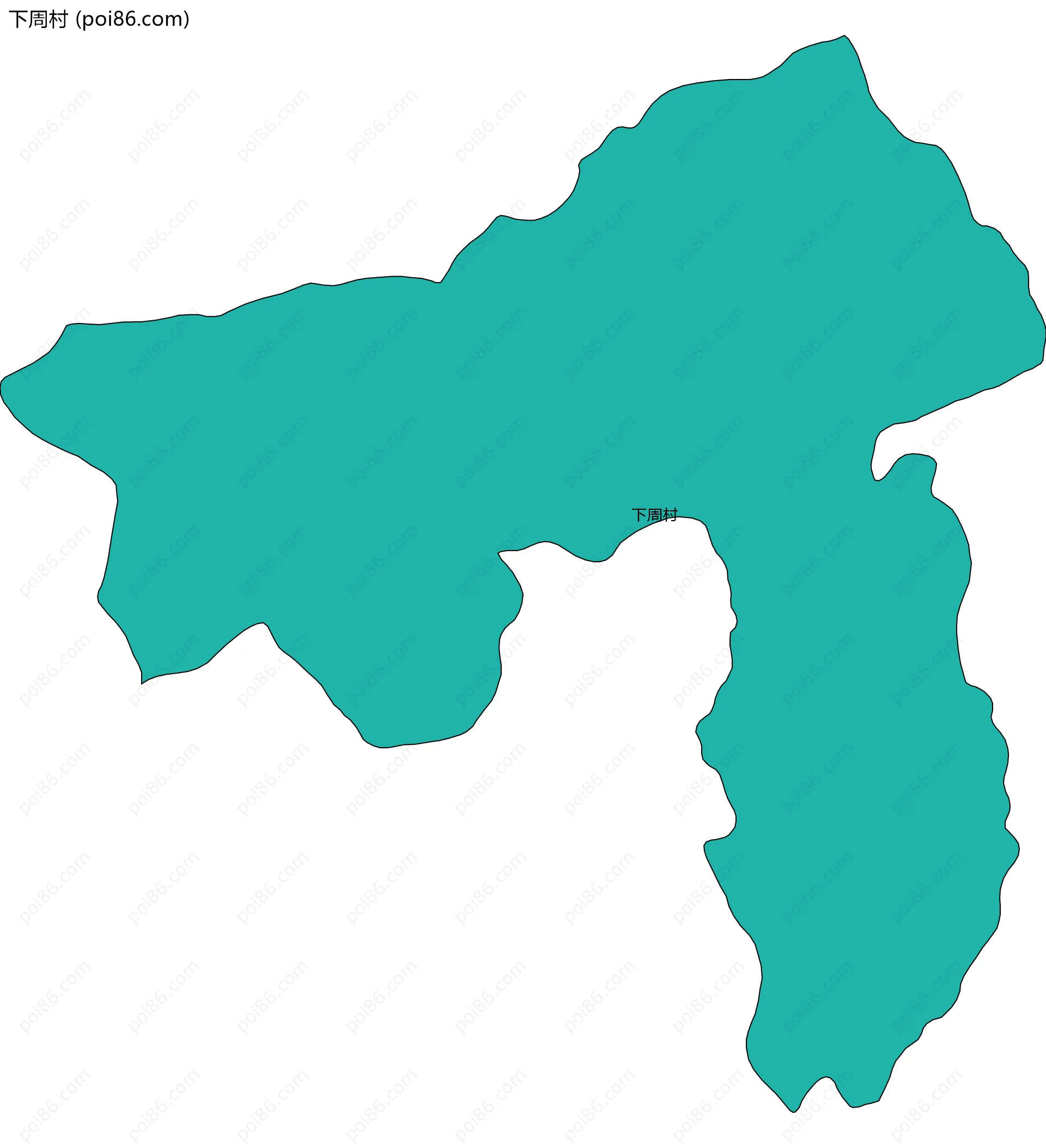下周村边界地图