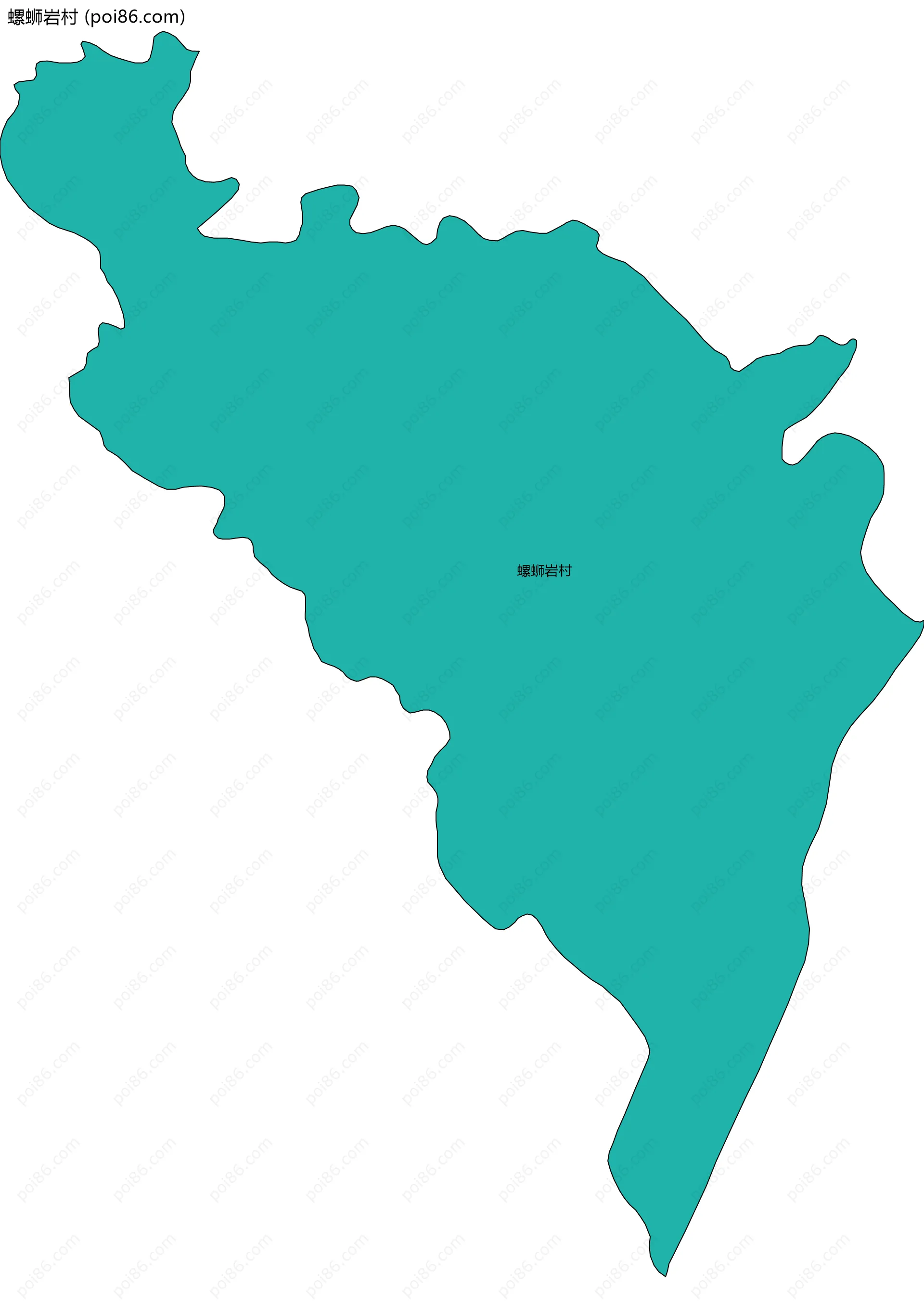 螺蛳岩村边界地图