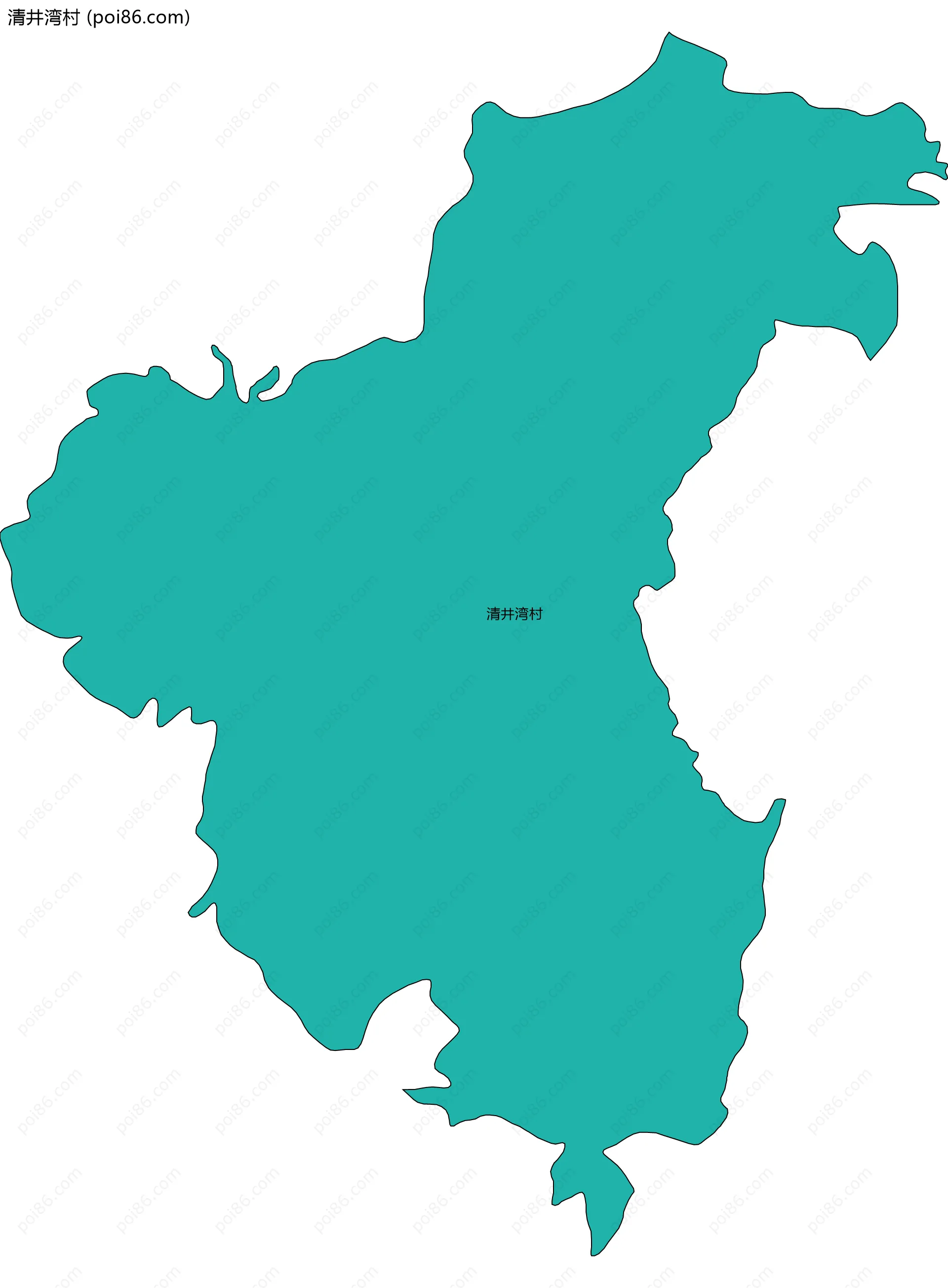 清井湾村边界地图