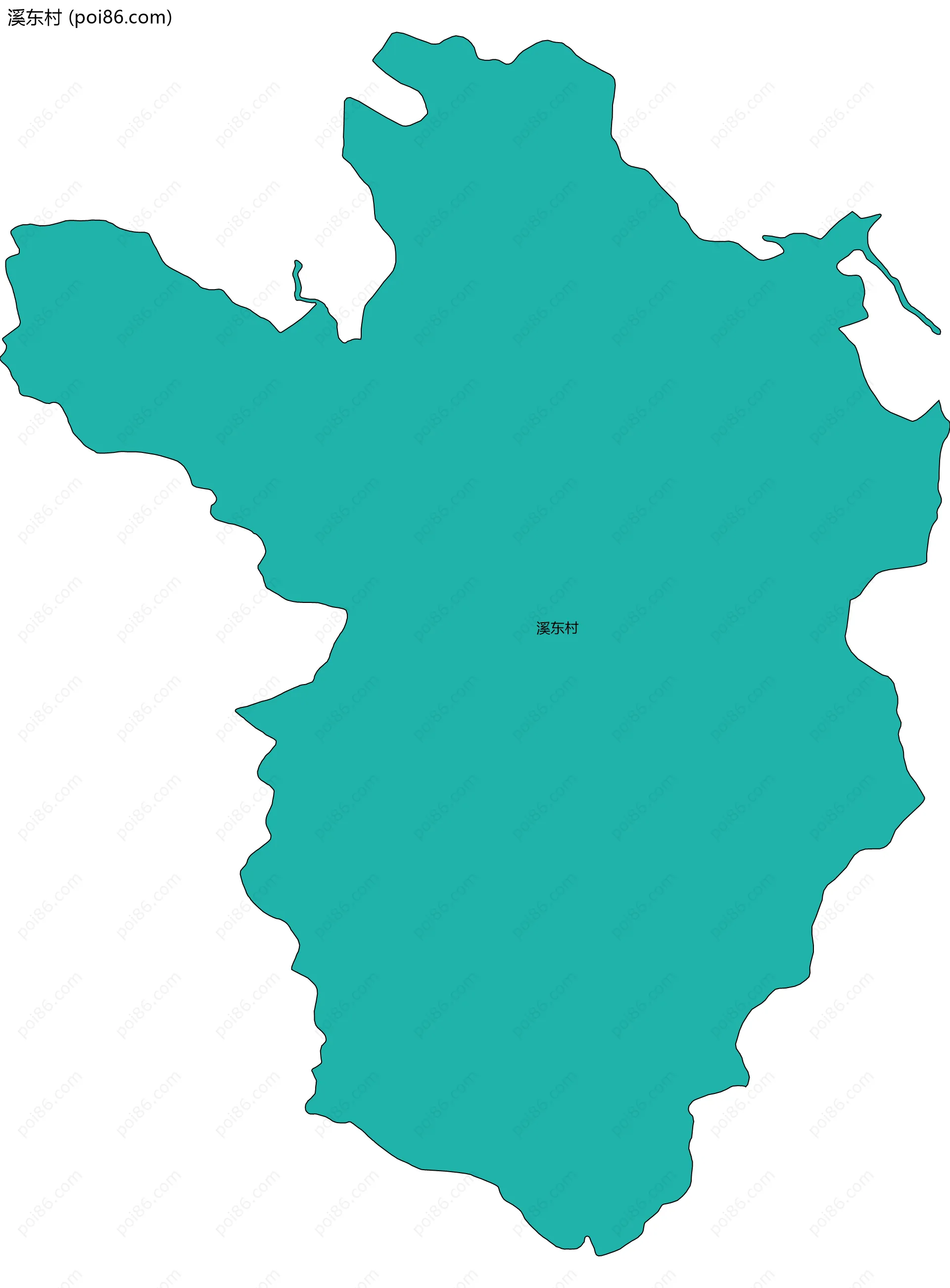 溪东村边界地图