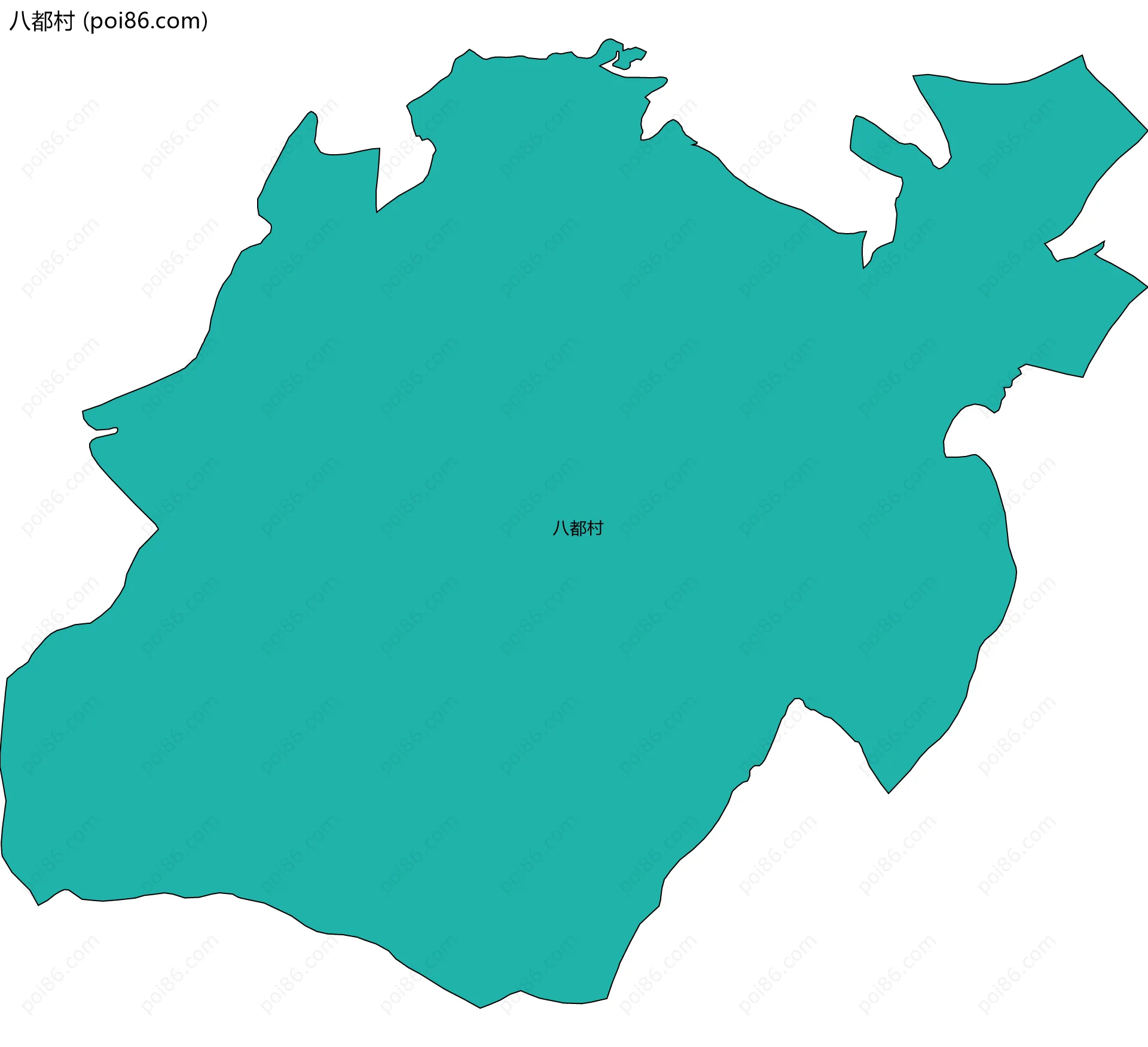八都村边界地图