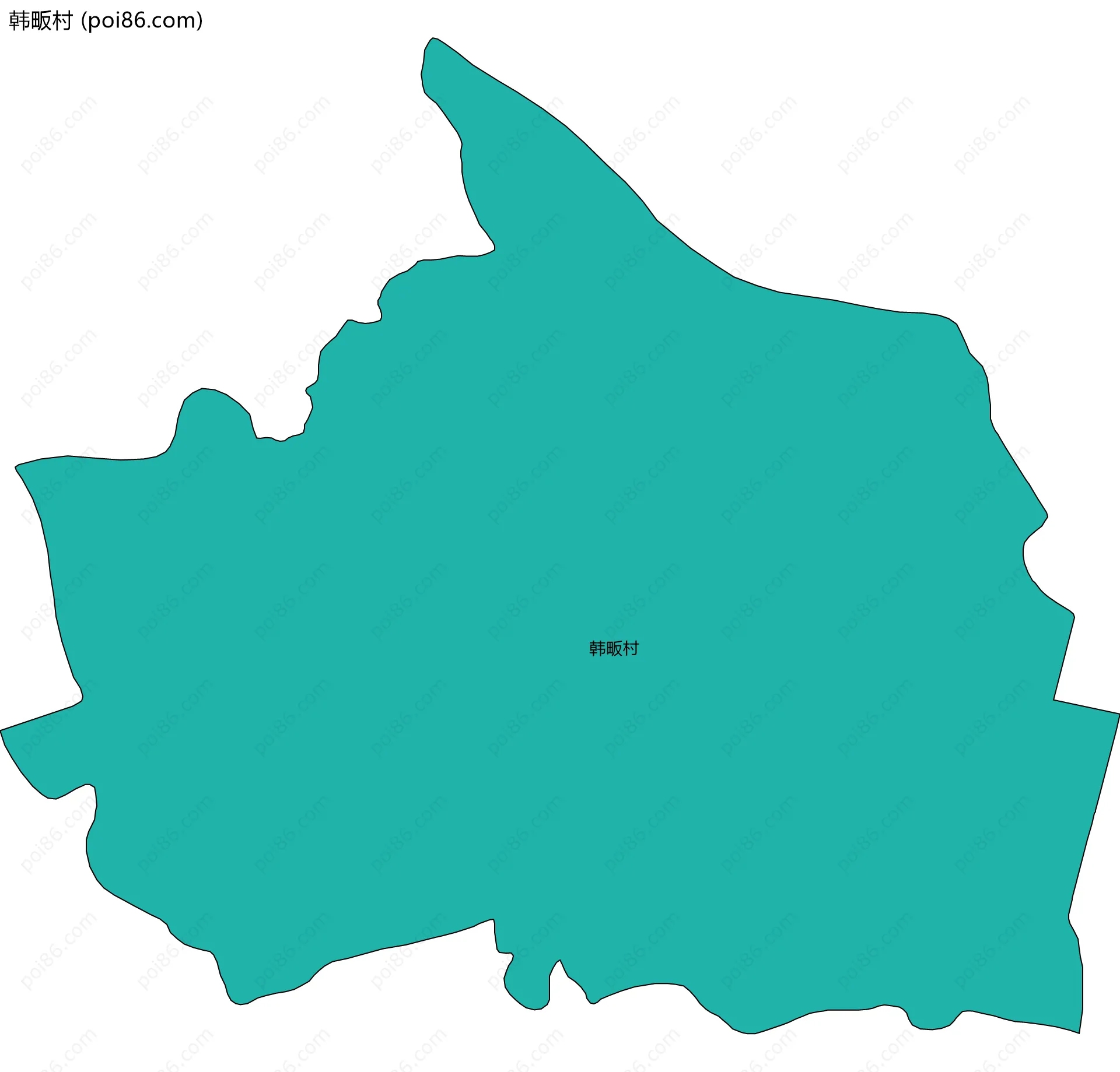 韩畈村边界地图