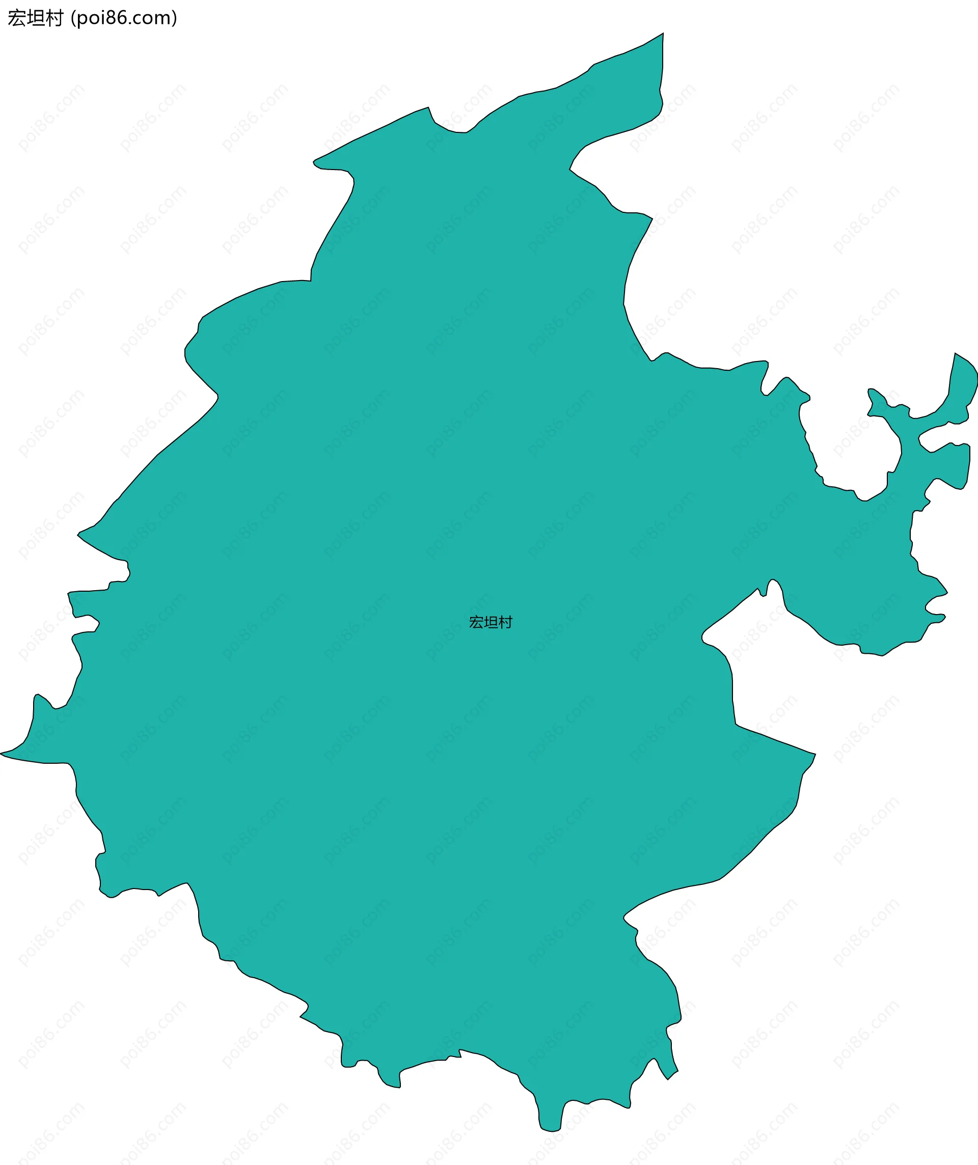 宏坦村边界地图