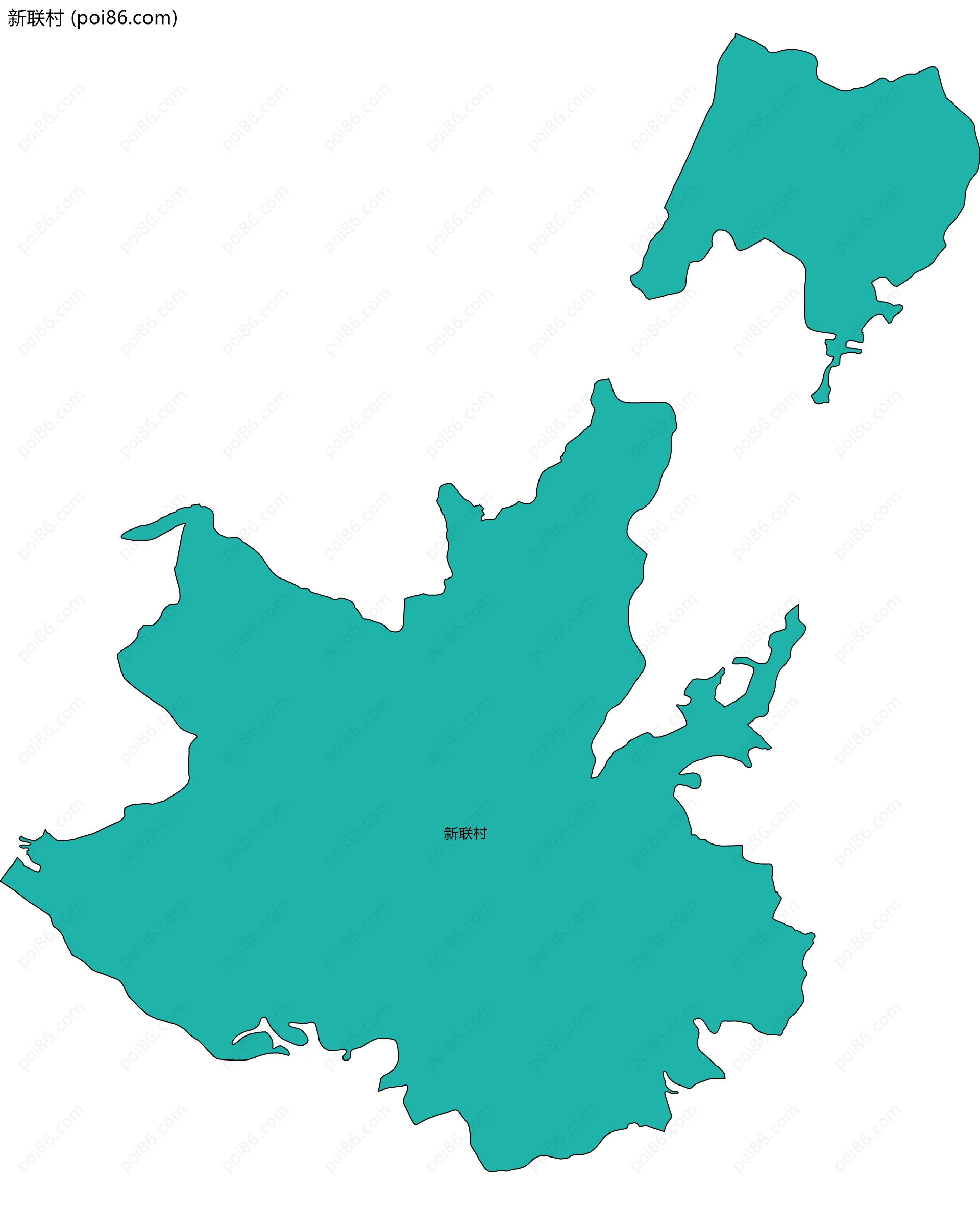 新联村边界地图