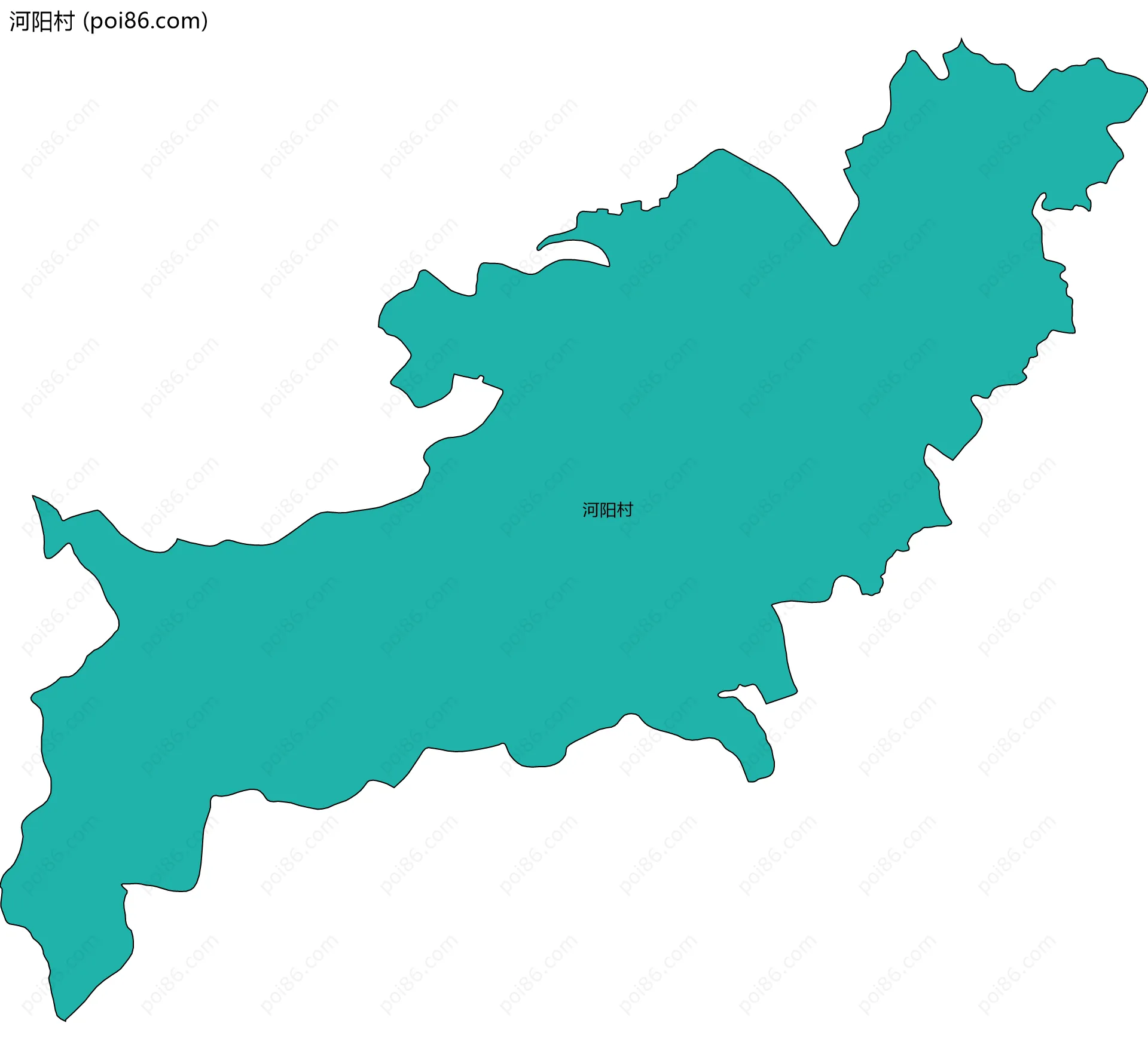 河阳村边界地图