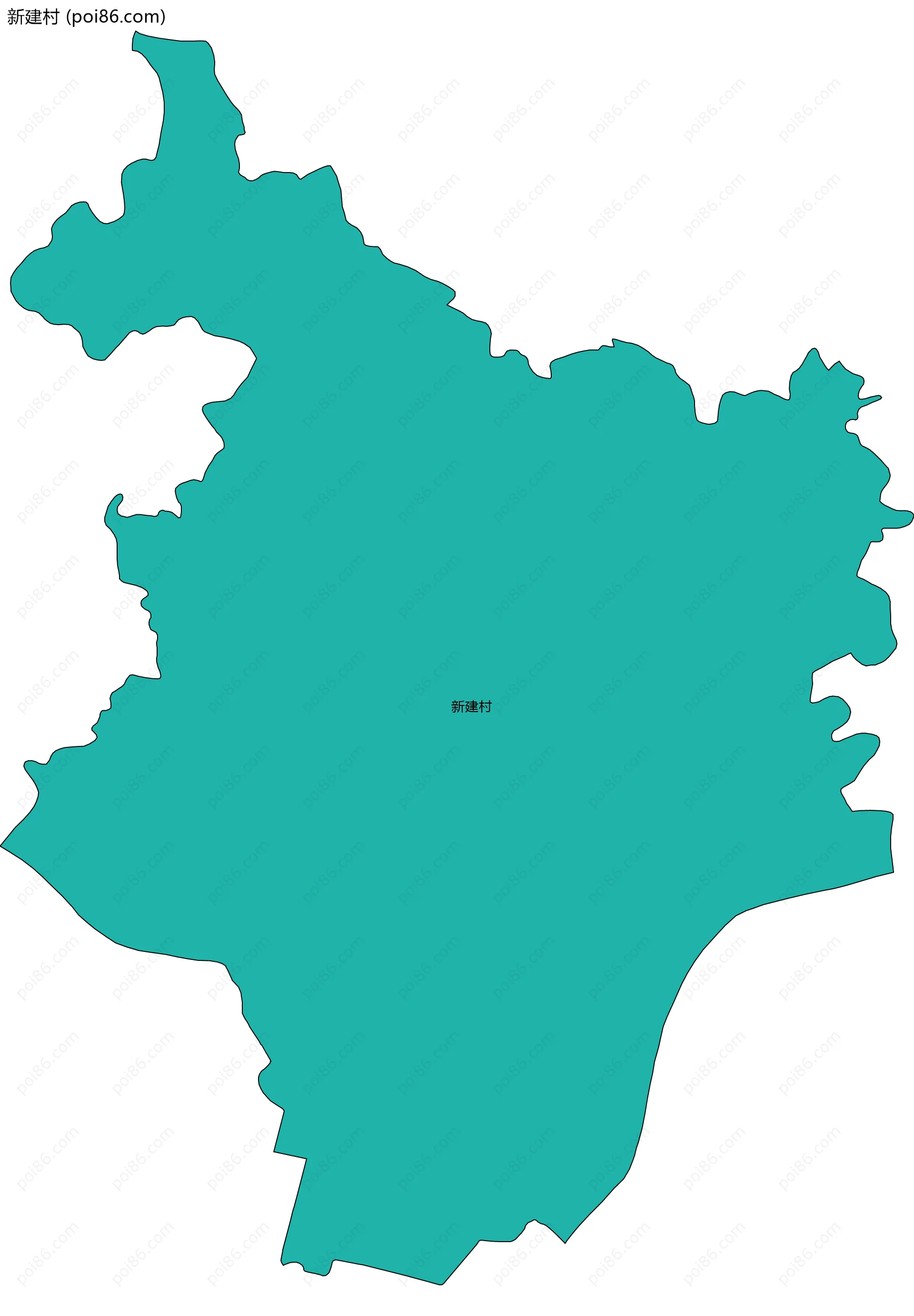 新建村边界地图