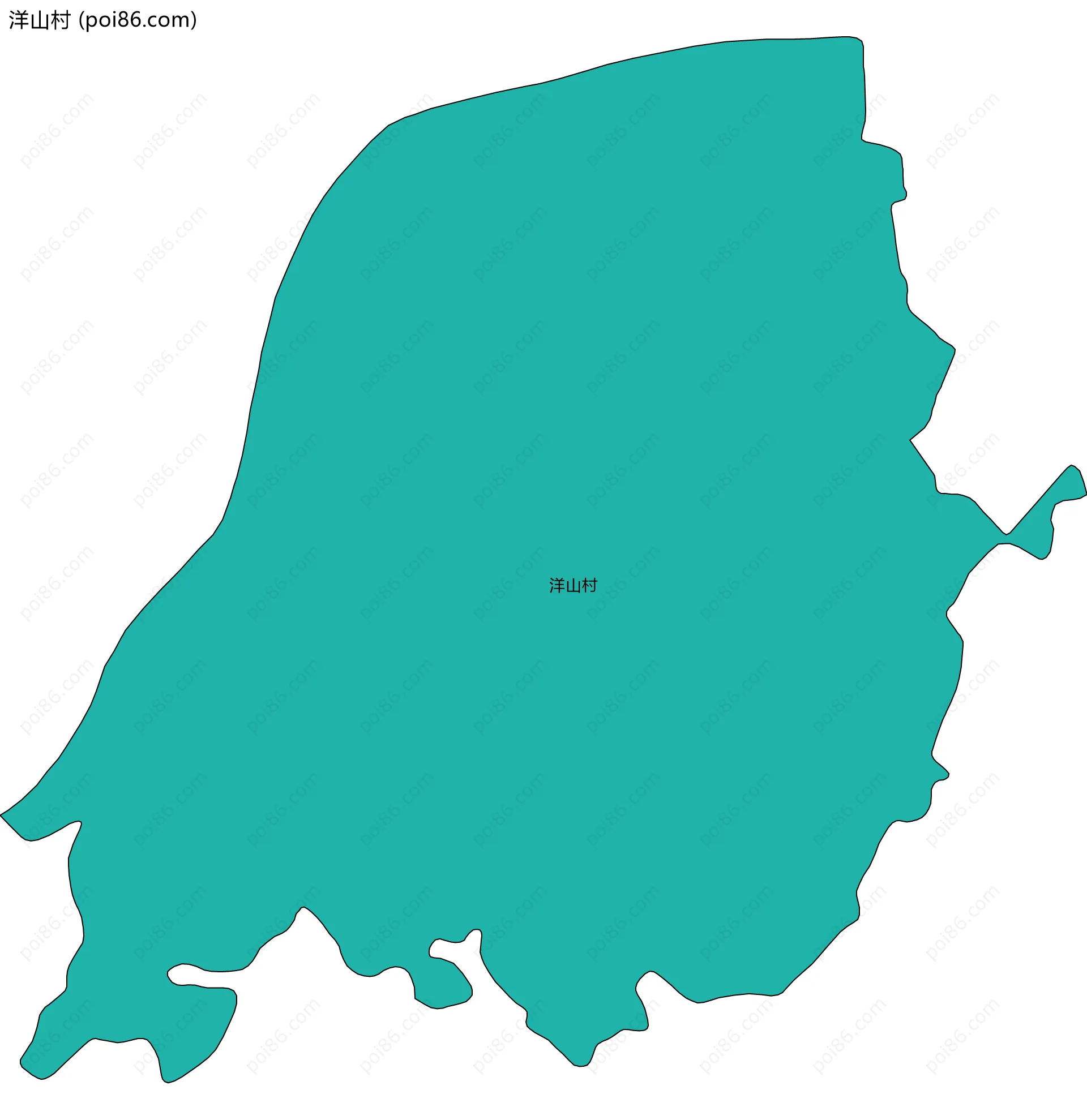 洋山村边界地图