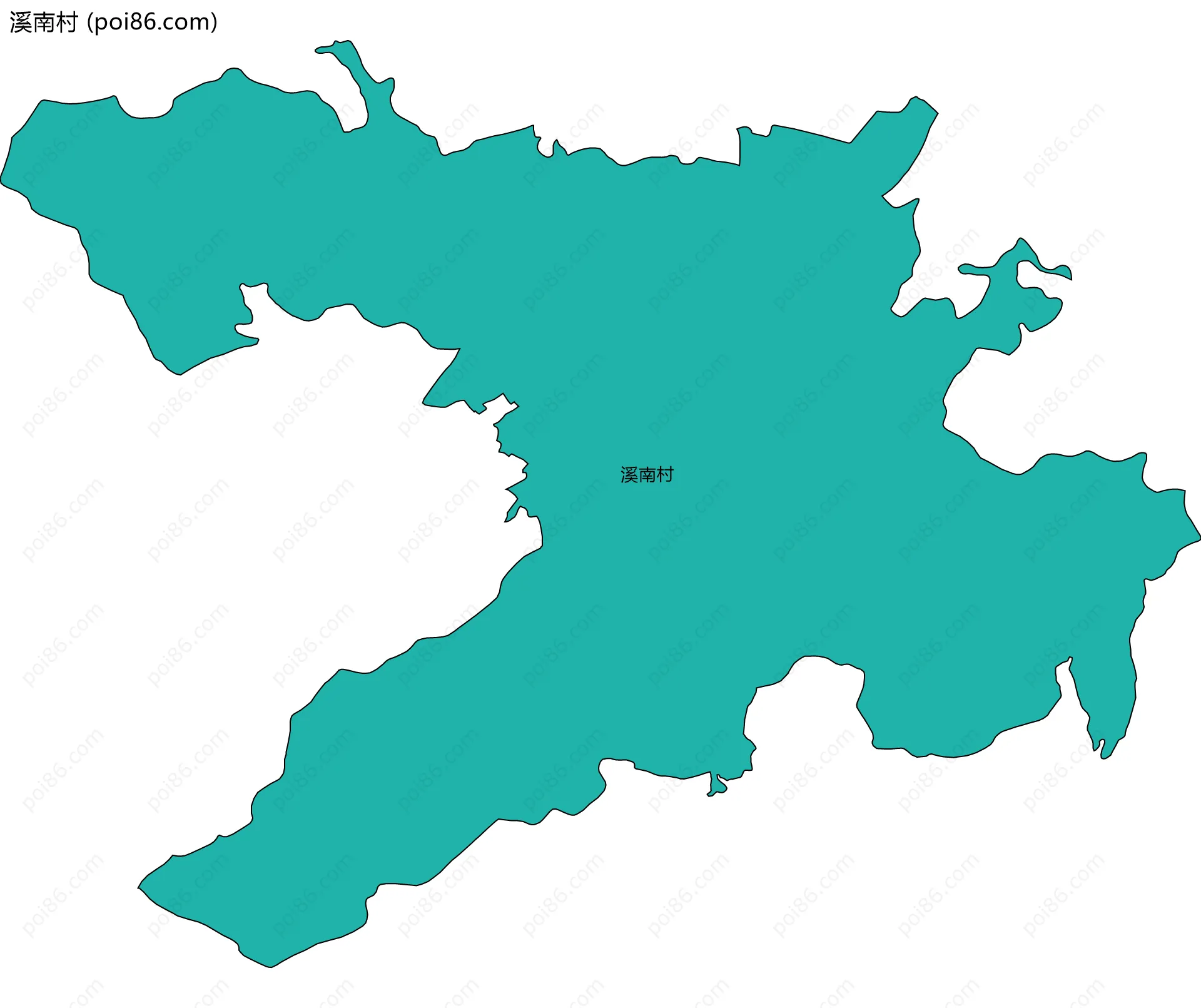 溪南村边界地图