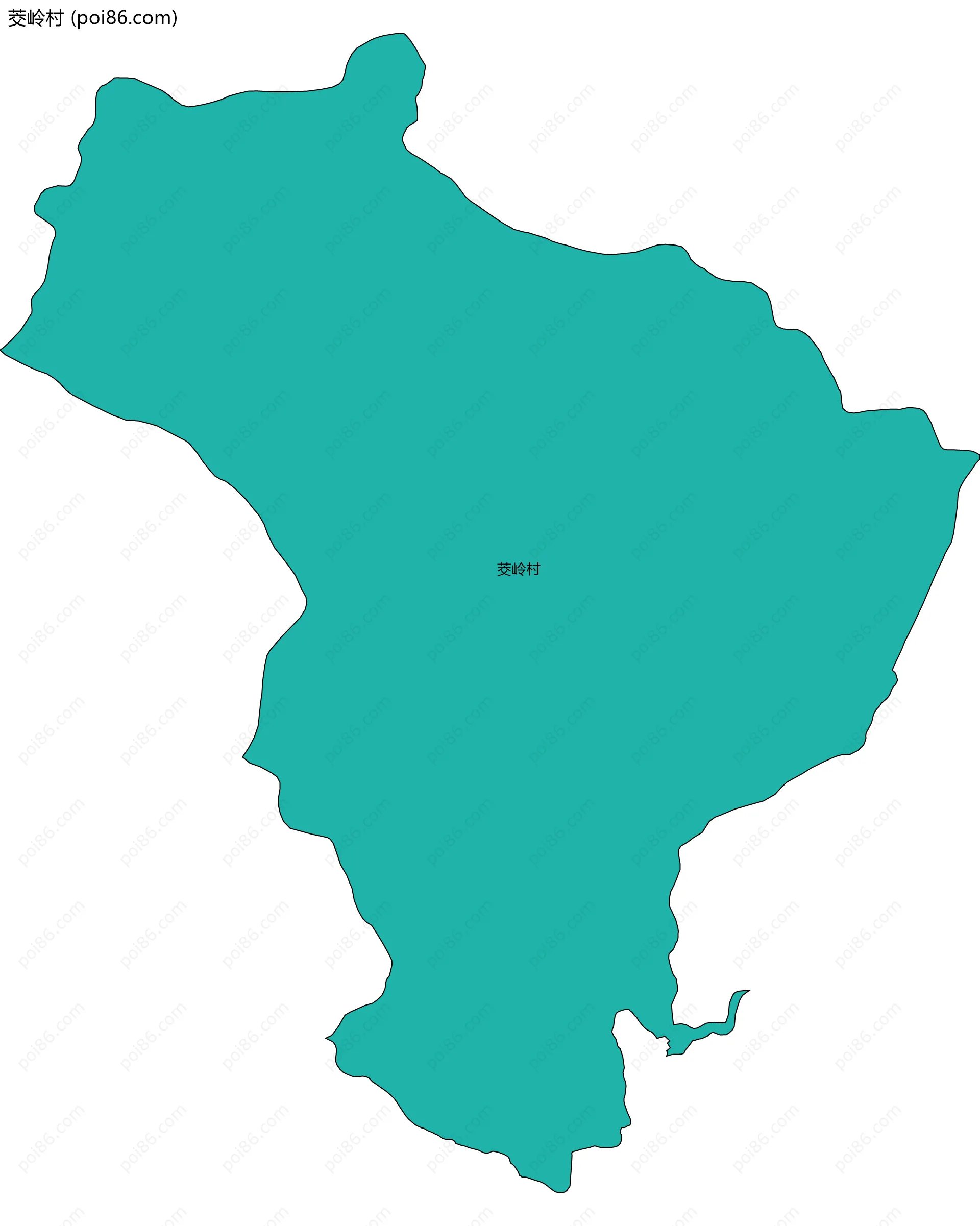 茭岭村边界地图