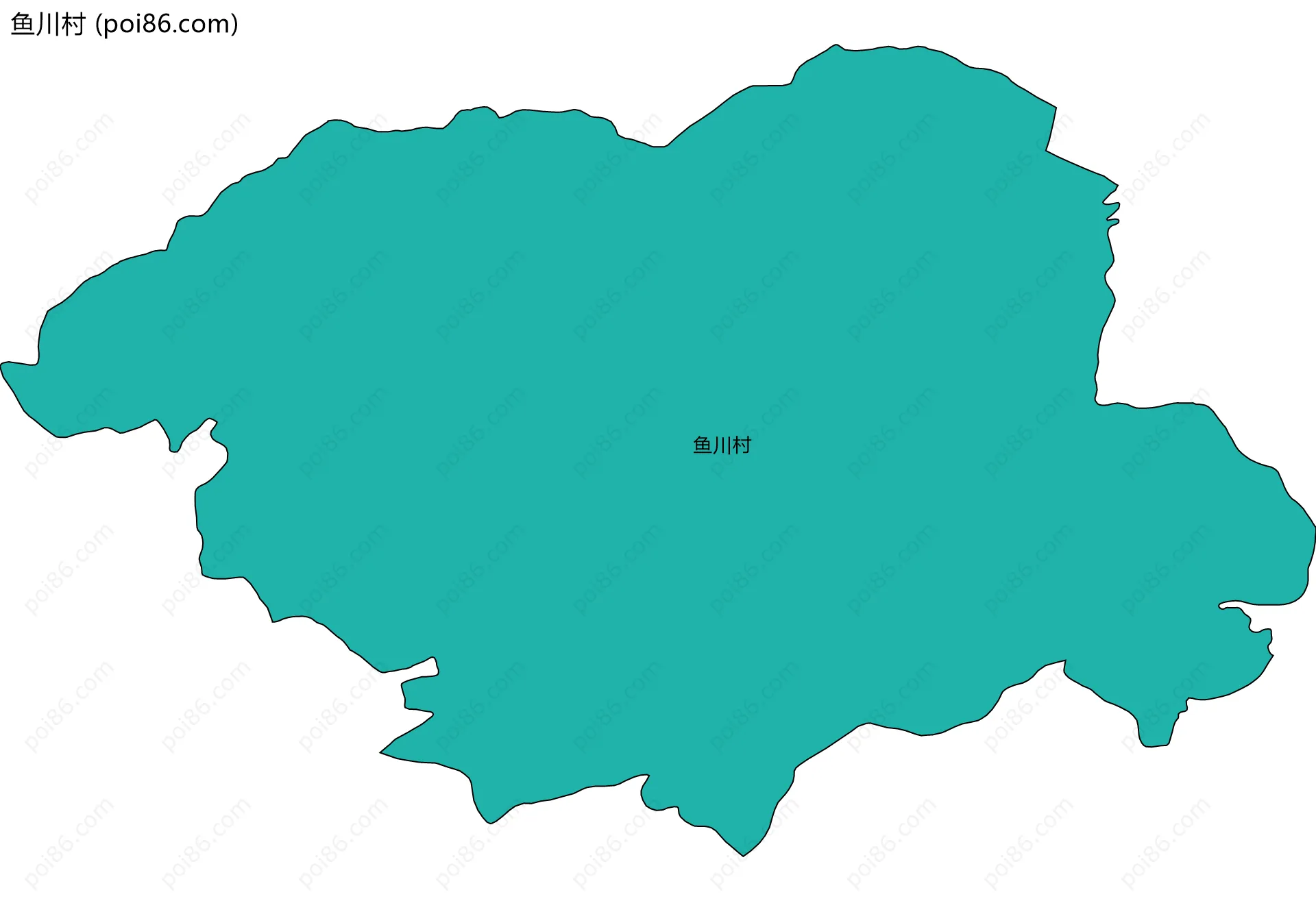 鱼川村边界地图