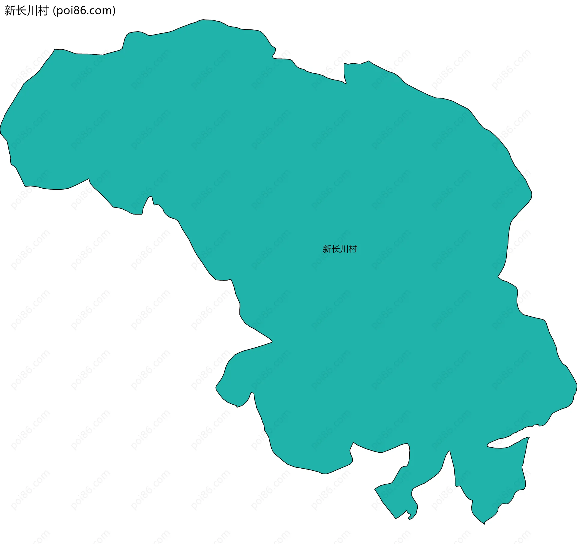 新长川村边界地图
