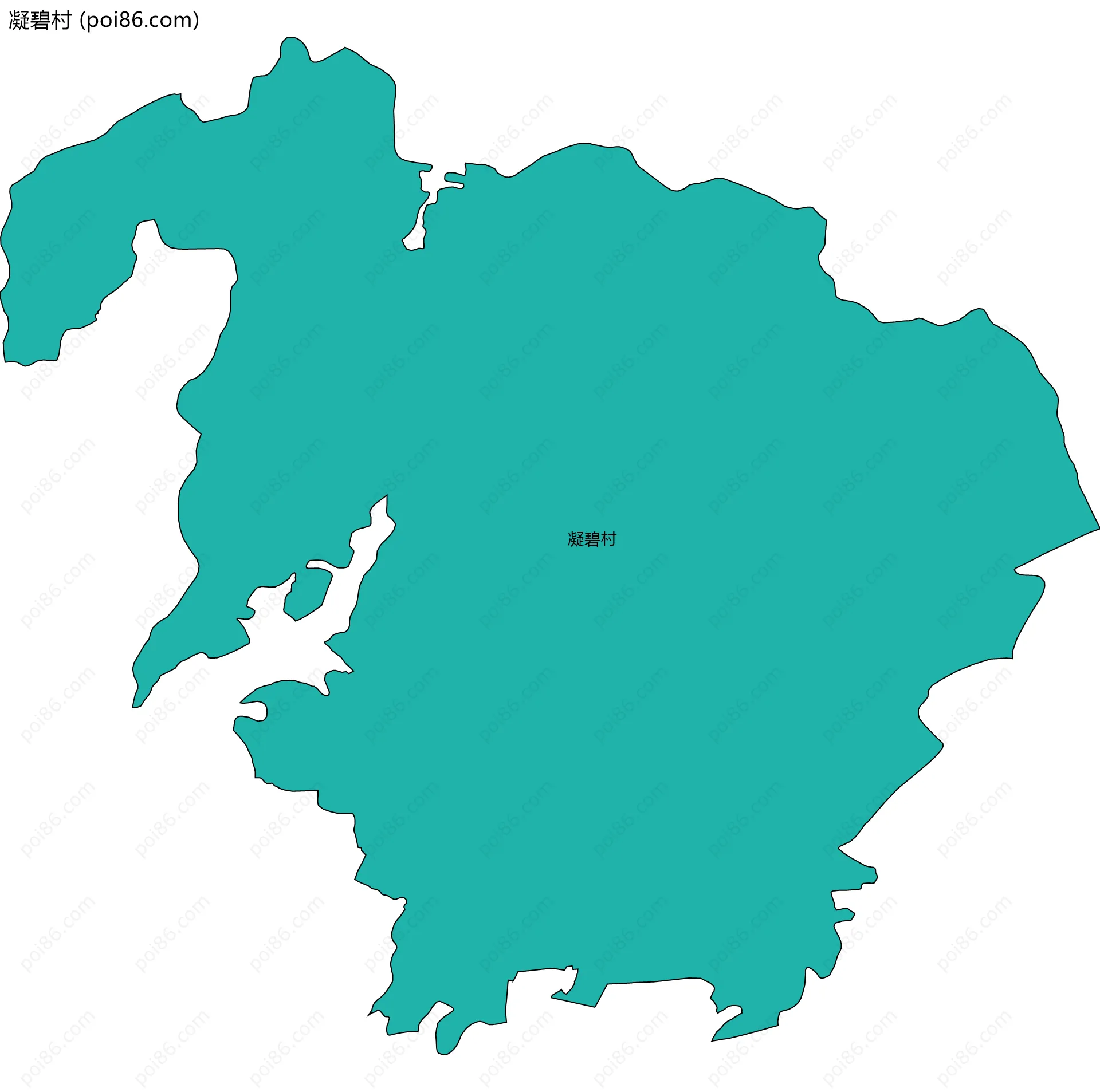 凝碧村边界地图