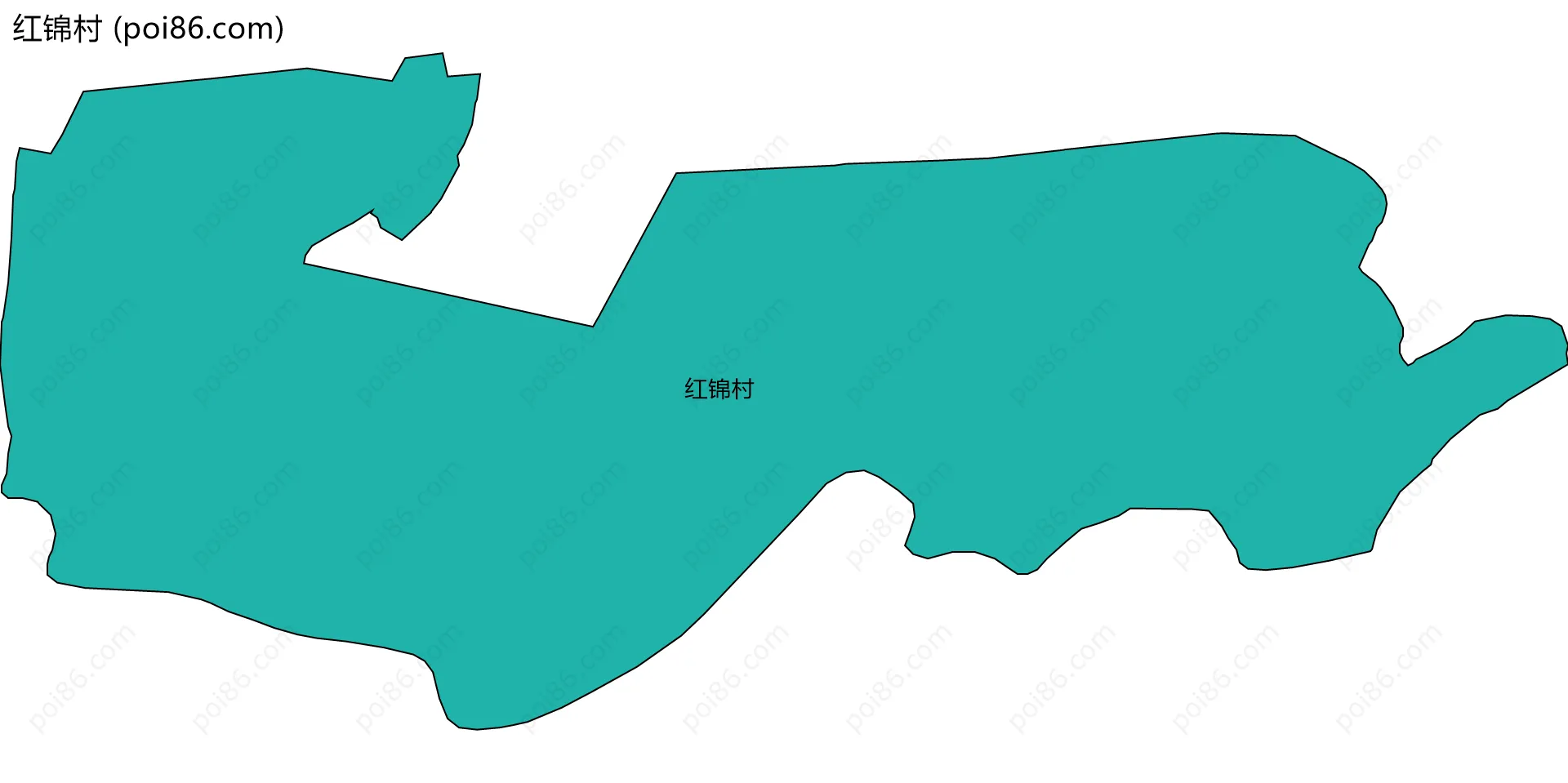 红锦村边界地图