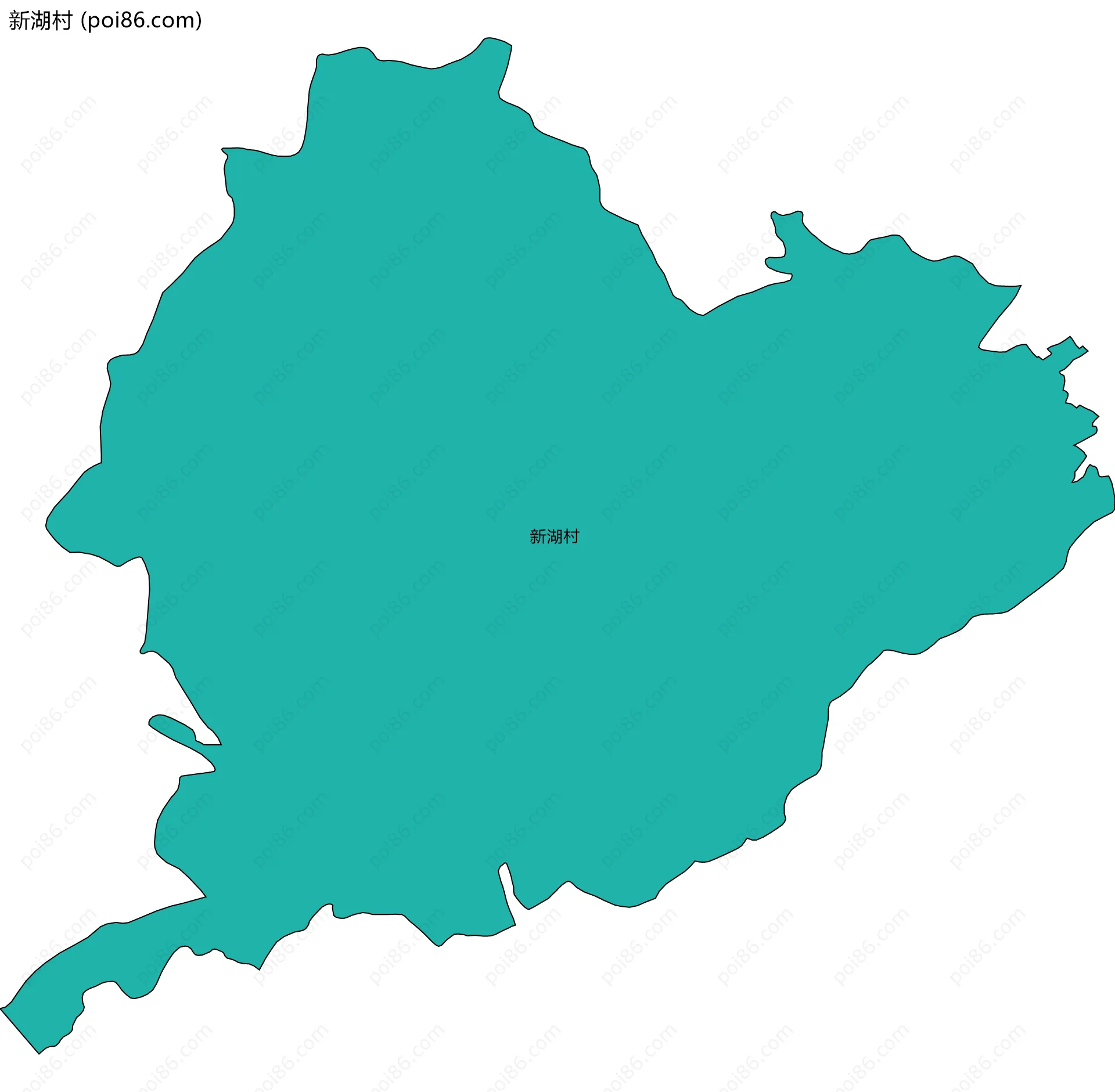 新湖村边界地图