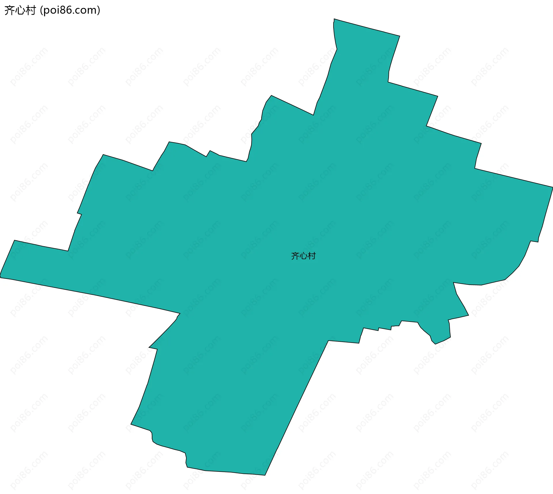 齐心村边界地图