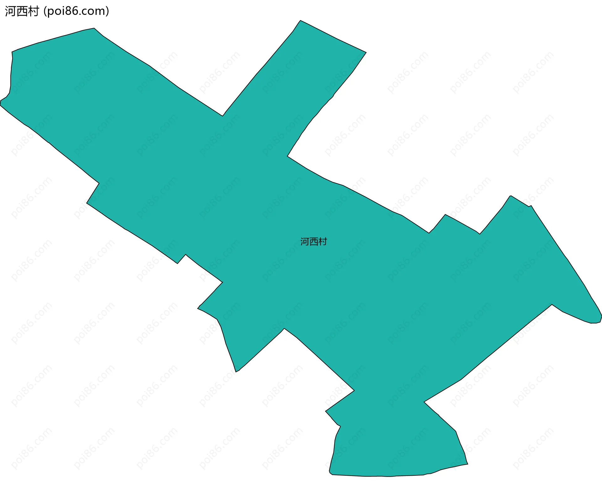 河西村边界地图