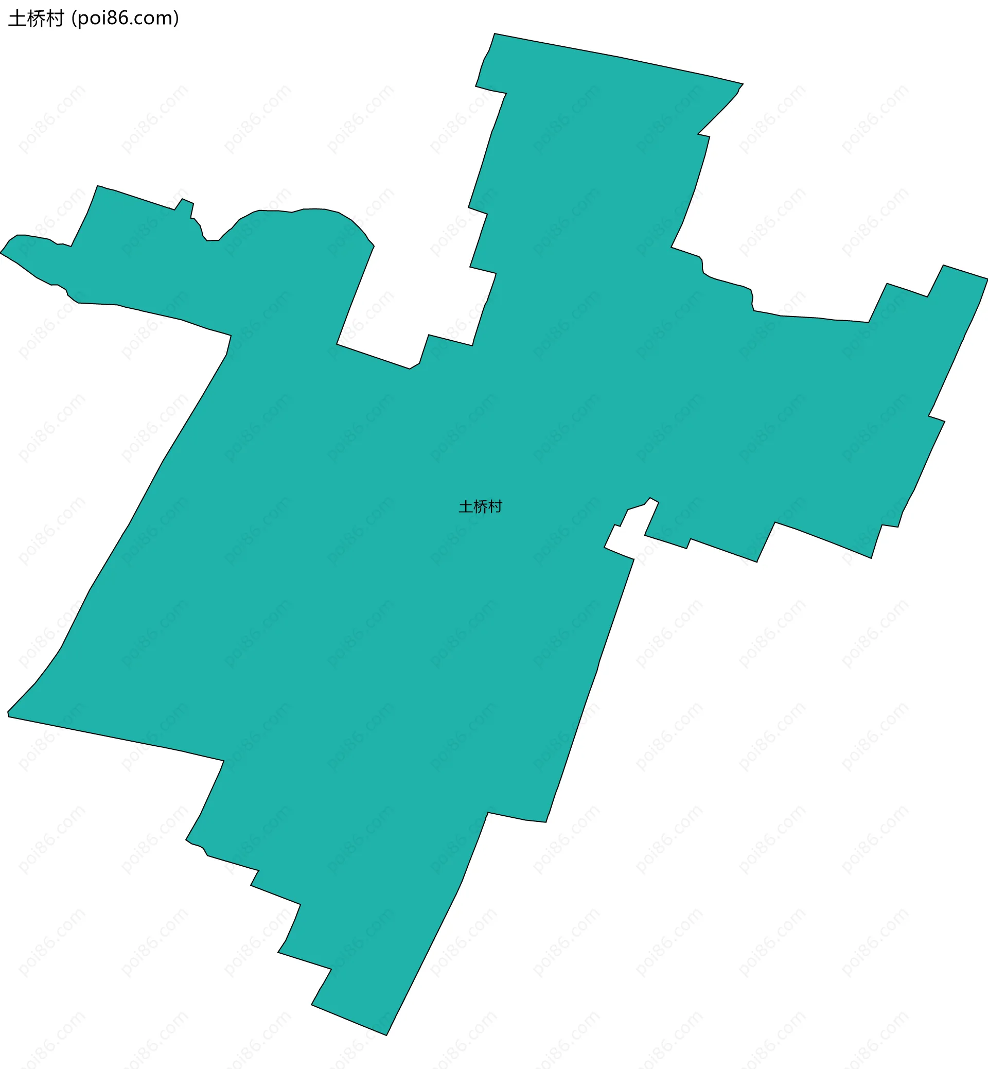 土桥村边界地图