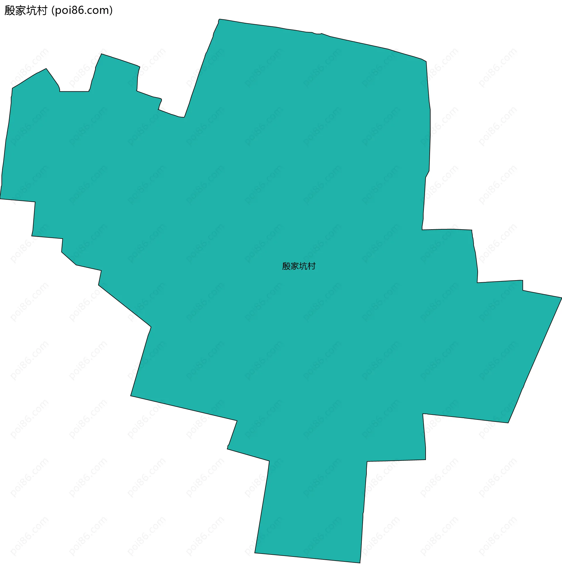 殷家坑村边界地图