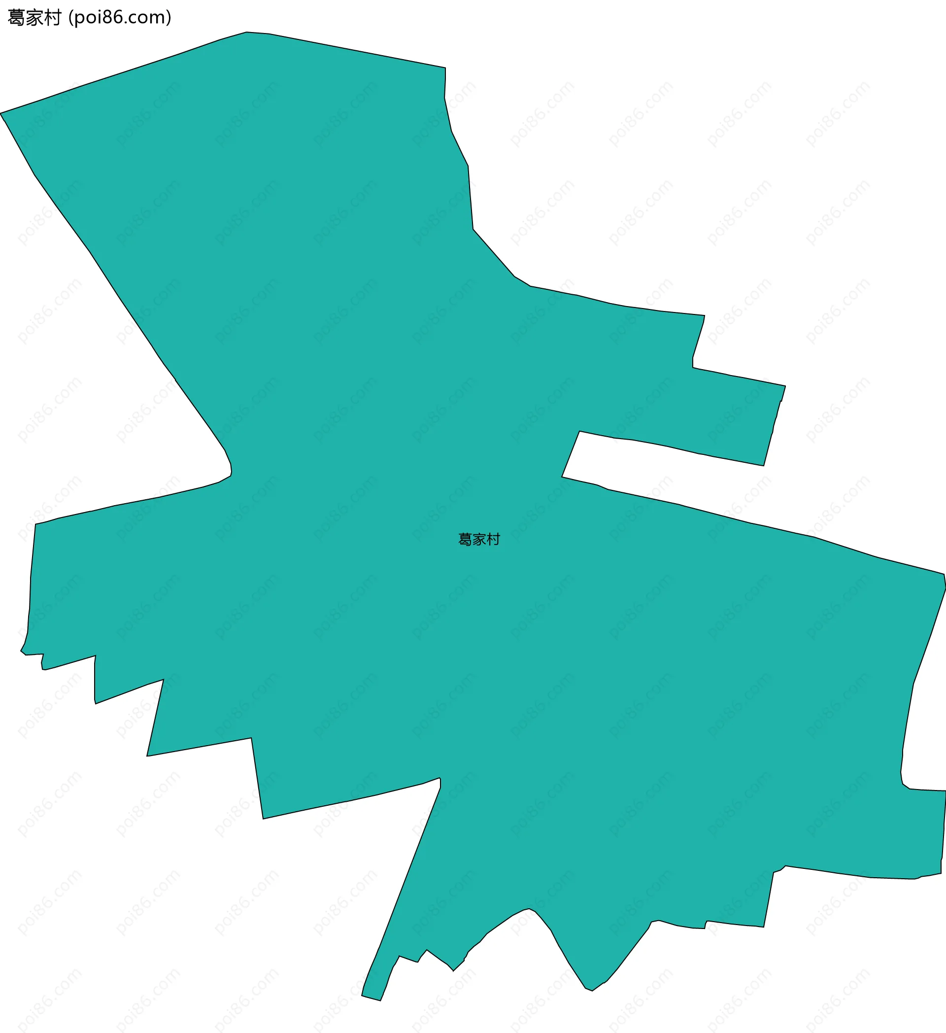 葛家村边界地图